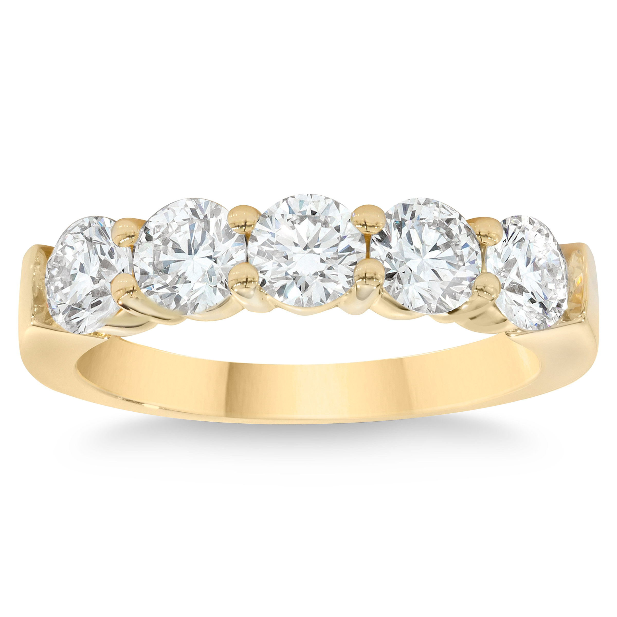 Five-Stone Round Brilliant Diamond Band (1.25 ctw) 