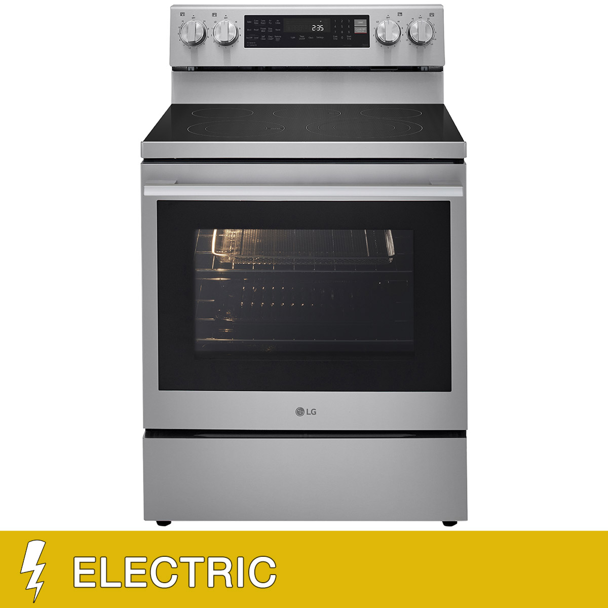 LG Electric Single Smart Oven Range With Air Fry, ProBake Convection 