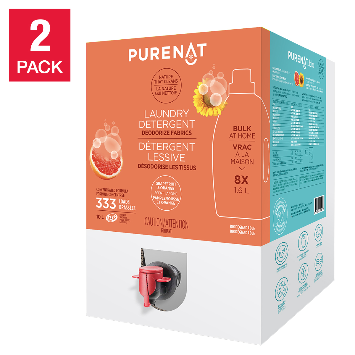 Purenat Laundry Detergent, 660 wash loads