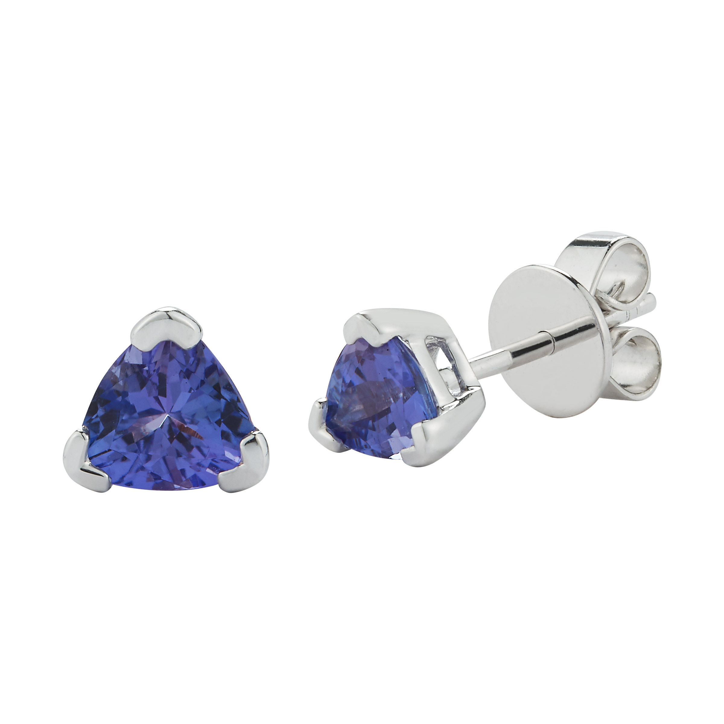 Trillion Cut Tanzanite Earrings
