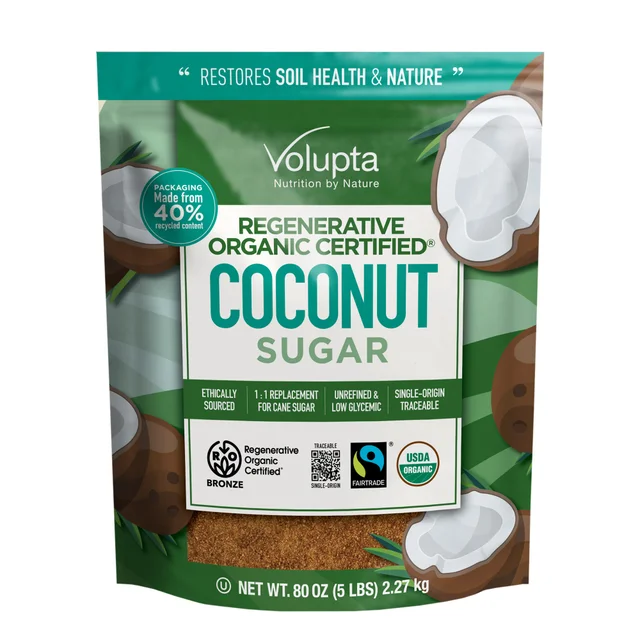 VOLUPTA REGENERATIVE ORGANIC CERTIFIED COCONUT SUGAR 5 LBS