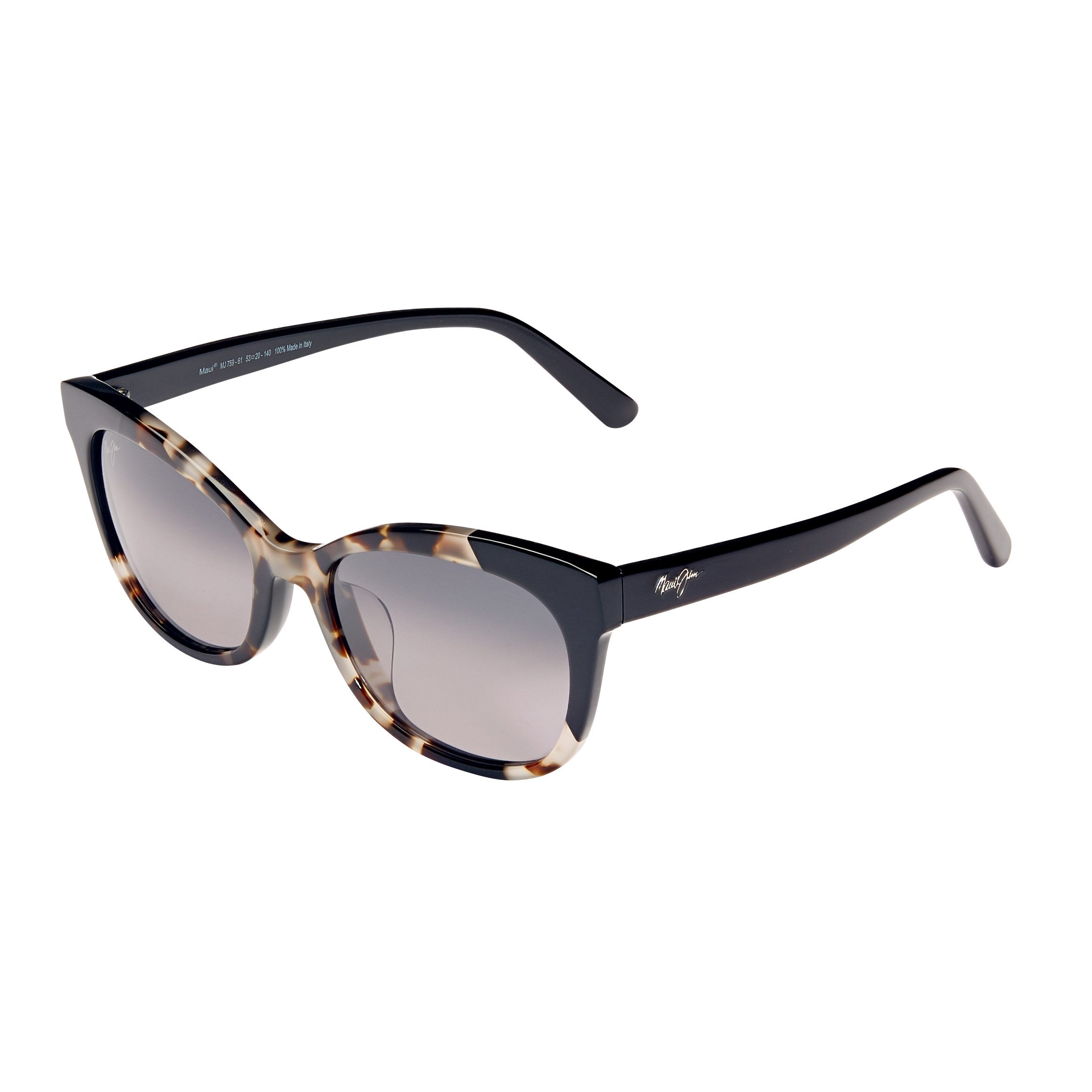 Maui Jim Ilima GS759-61 White Tokyo w/Glass Black Polarized