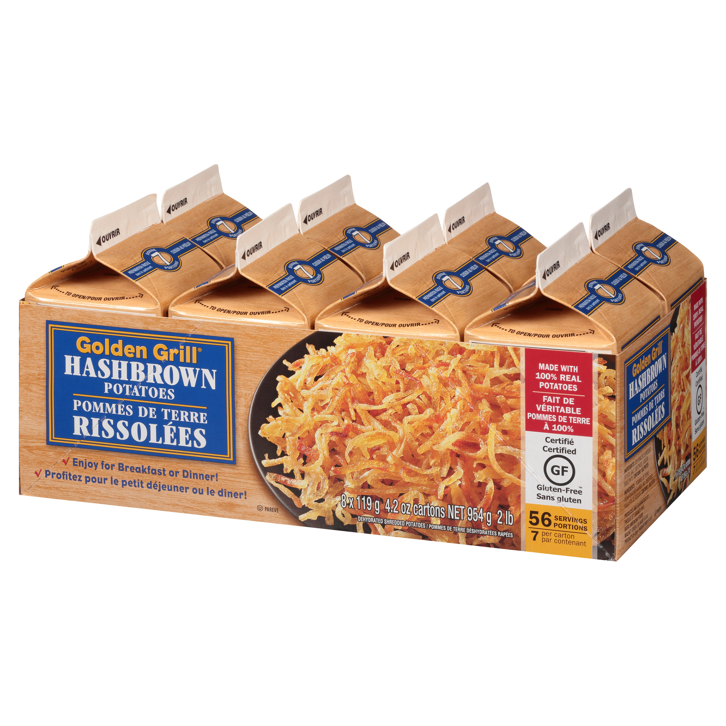 Golden Grill Hashbrown Potatoes, 8 × 119 g