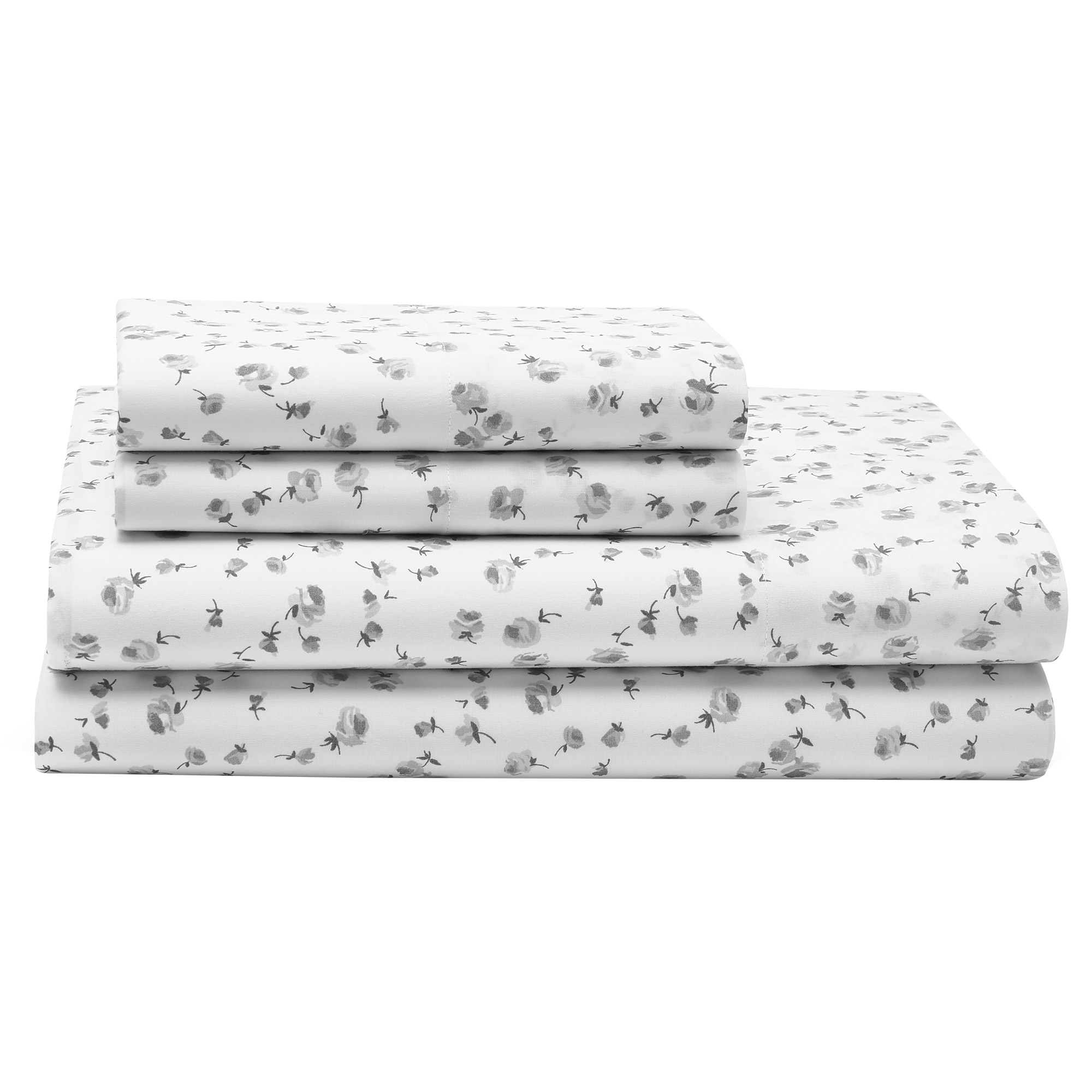 Martha Stewart 100% Cotton Percale 3-piece Twin Sheet Set 
