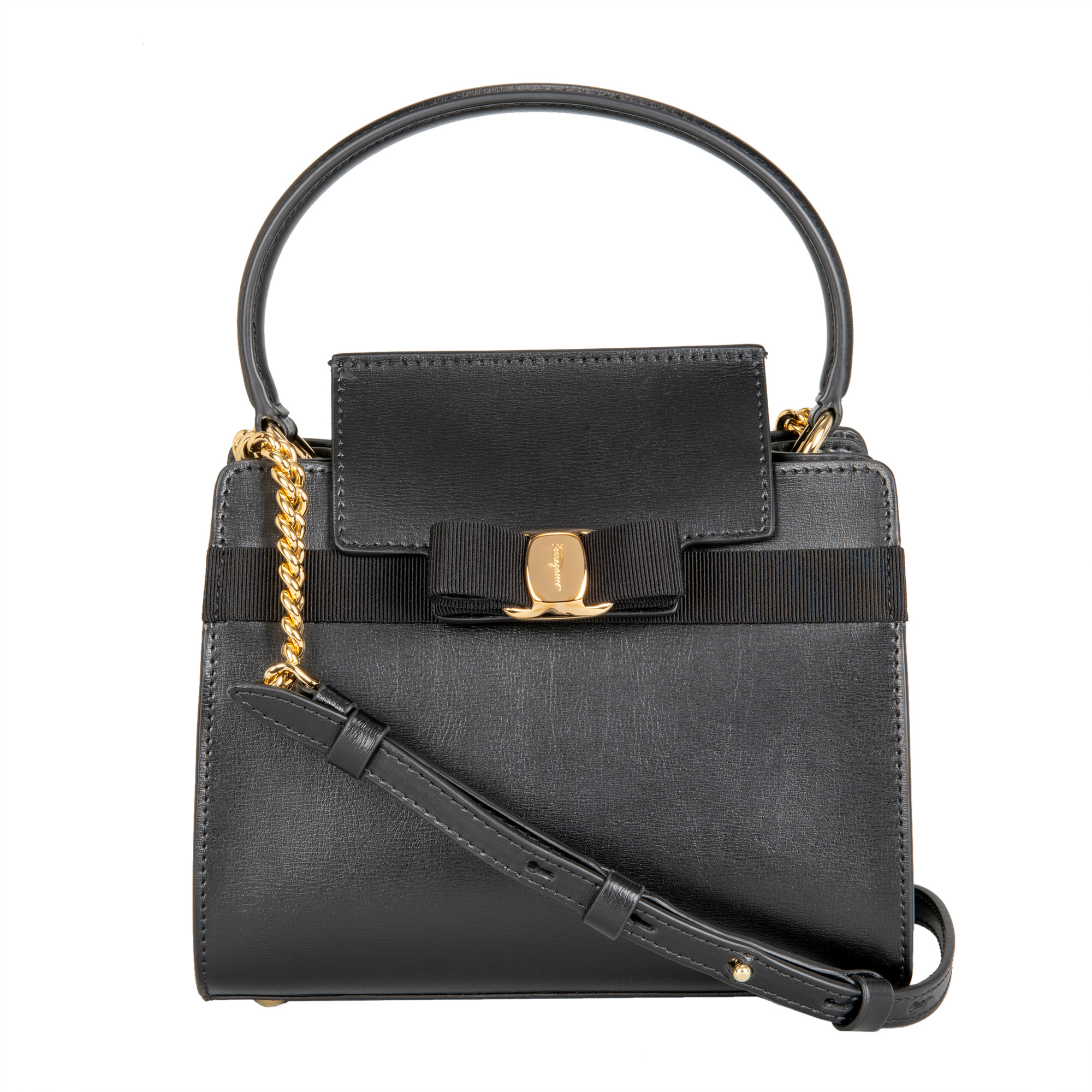 Ferragamo Vara Top Handle Bag Nero, Black | Costco
