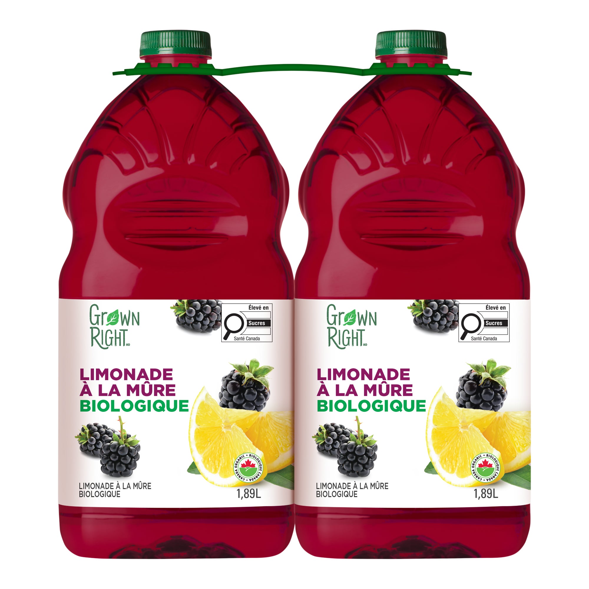 Grown Right Organic Blsckberry Lemonaid