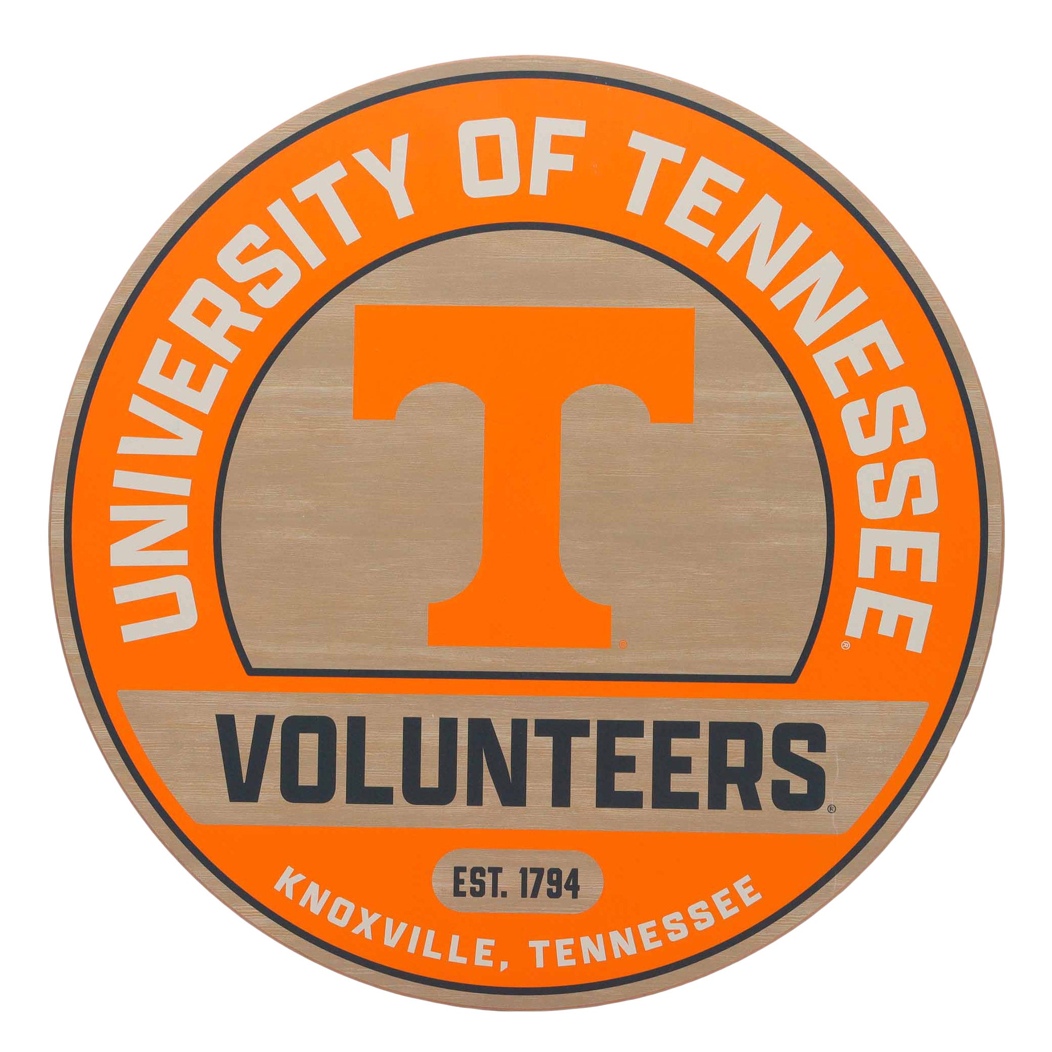 NCAA Wood Round Wall Sign