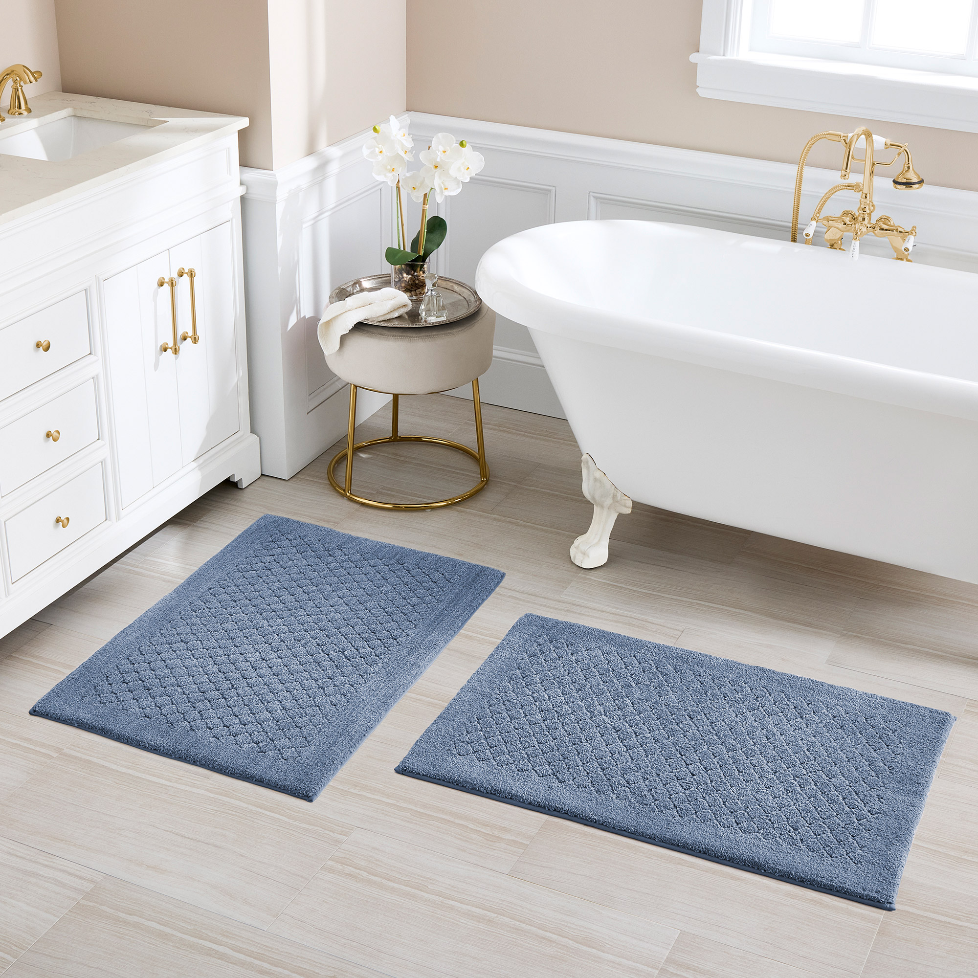 Charisma Drylon Diamond Bath Rugs  2-pack
