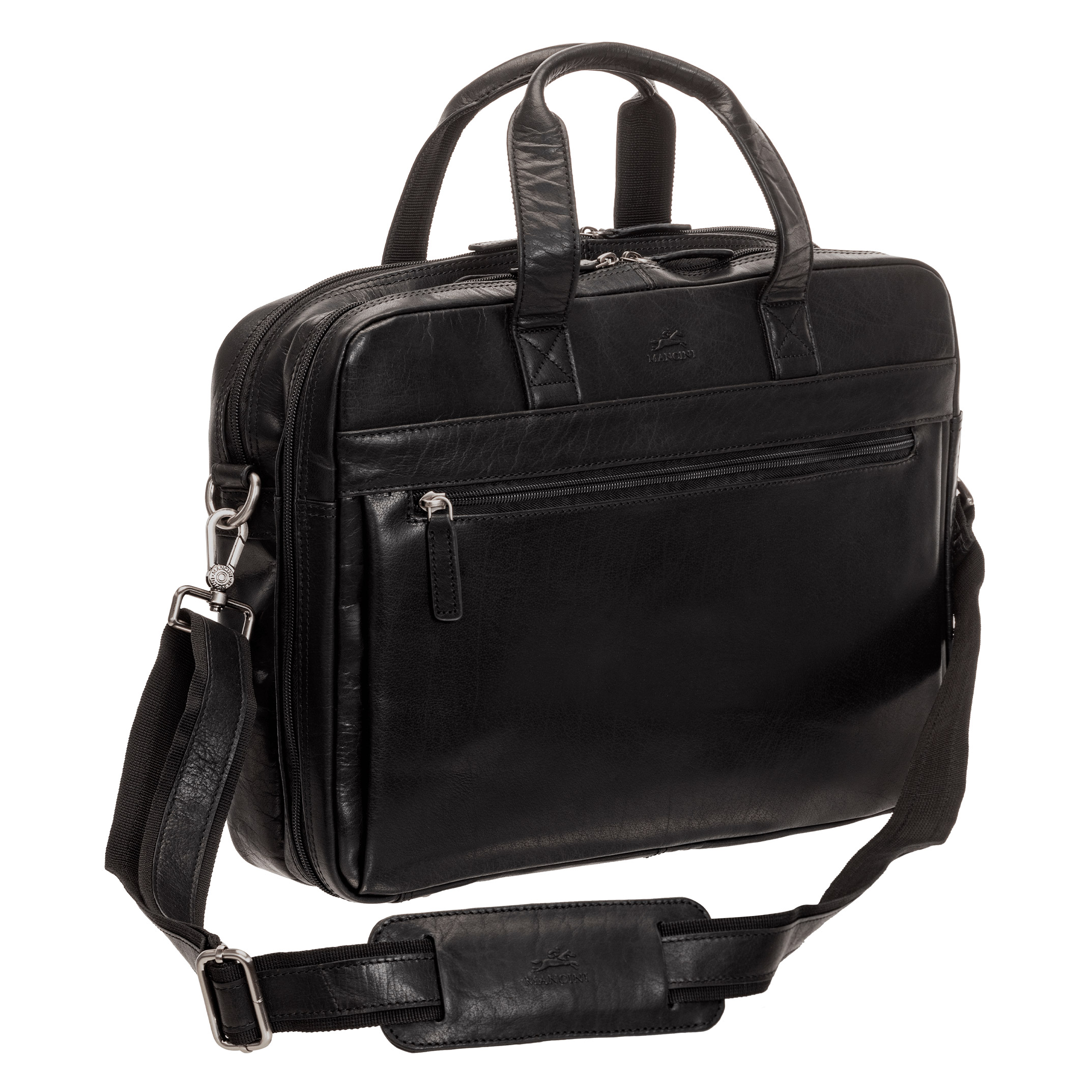 Mancini - Porte-documents de 15,6 po en cuir pour ordinateur portable