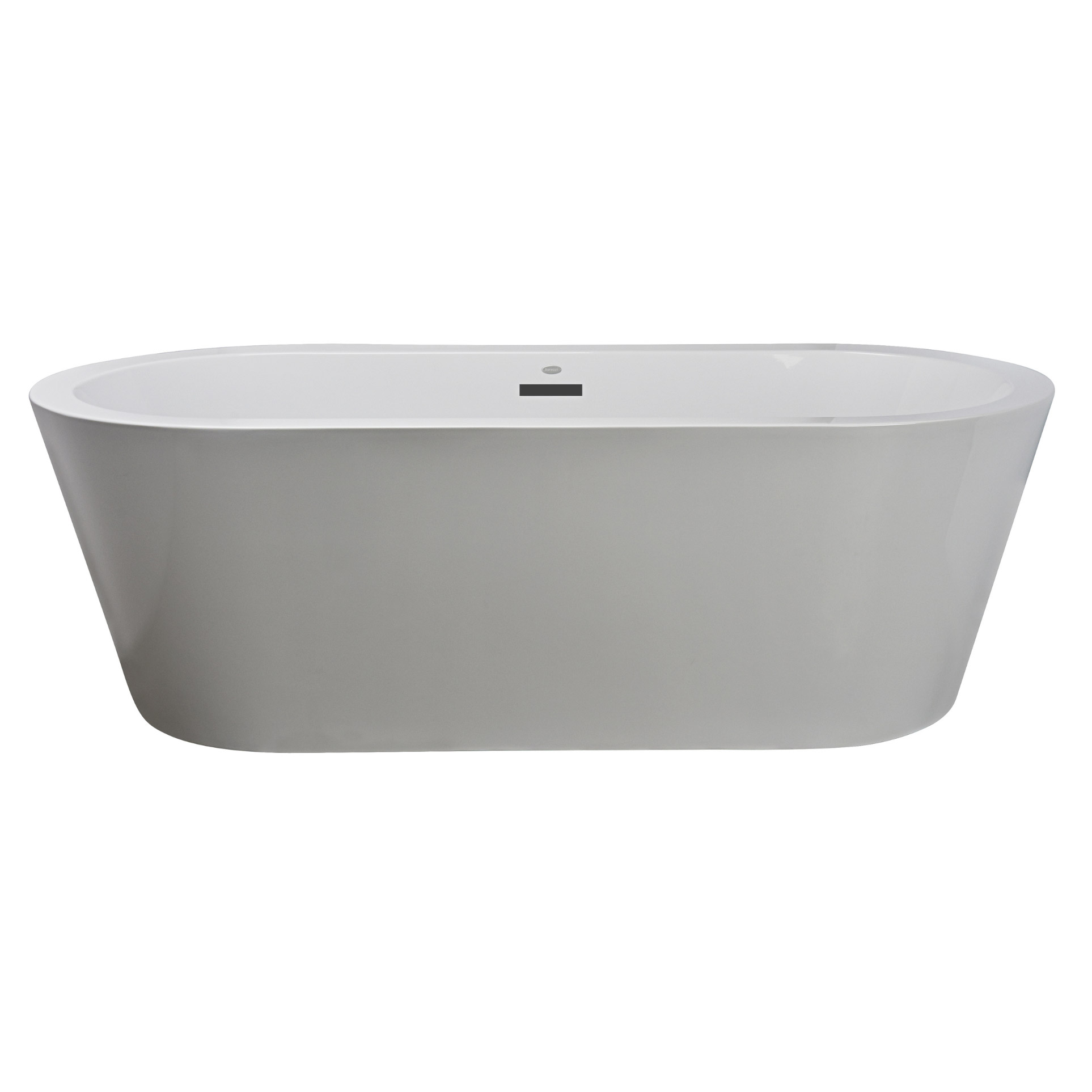 Jacuzzi Celeste Freestanding White Soaking Bath with Chrome Drain