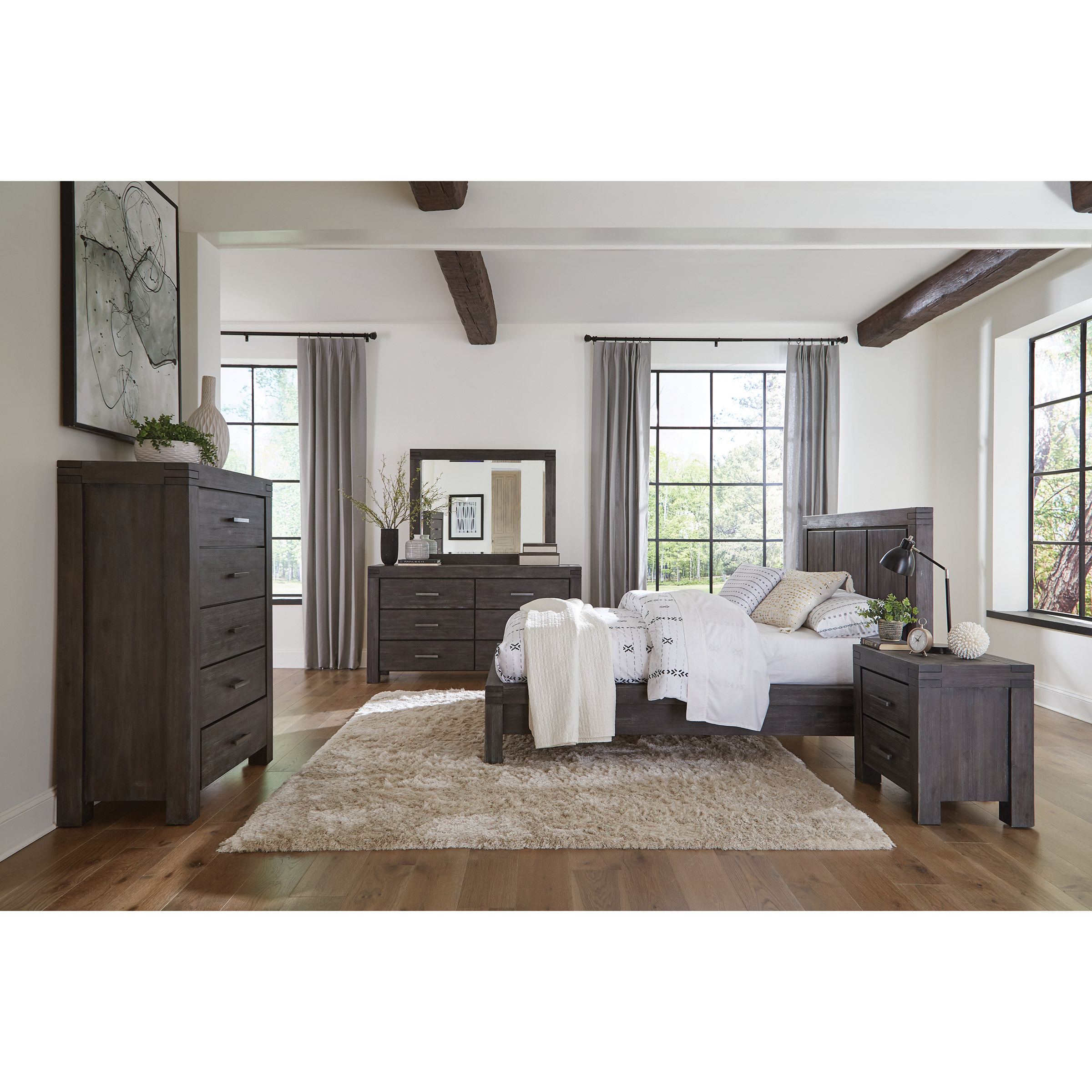 Mellina Queen Bedroom Collection in Gray