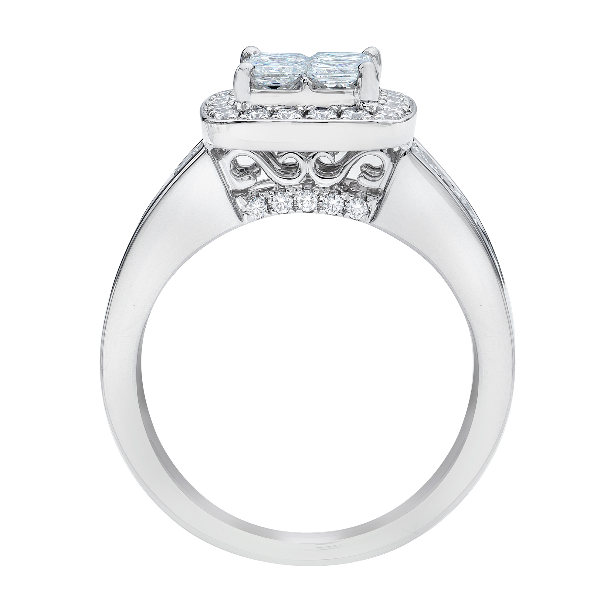 Princess Cut Quad Diamond Ring (1.74ctw) | Costco