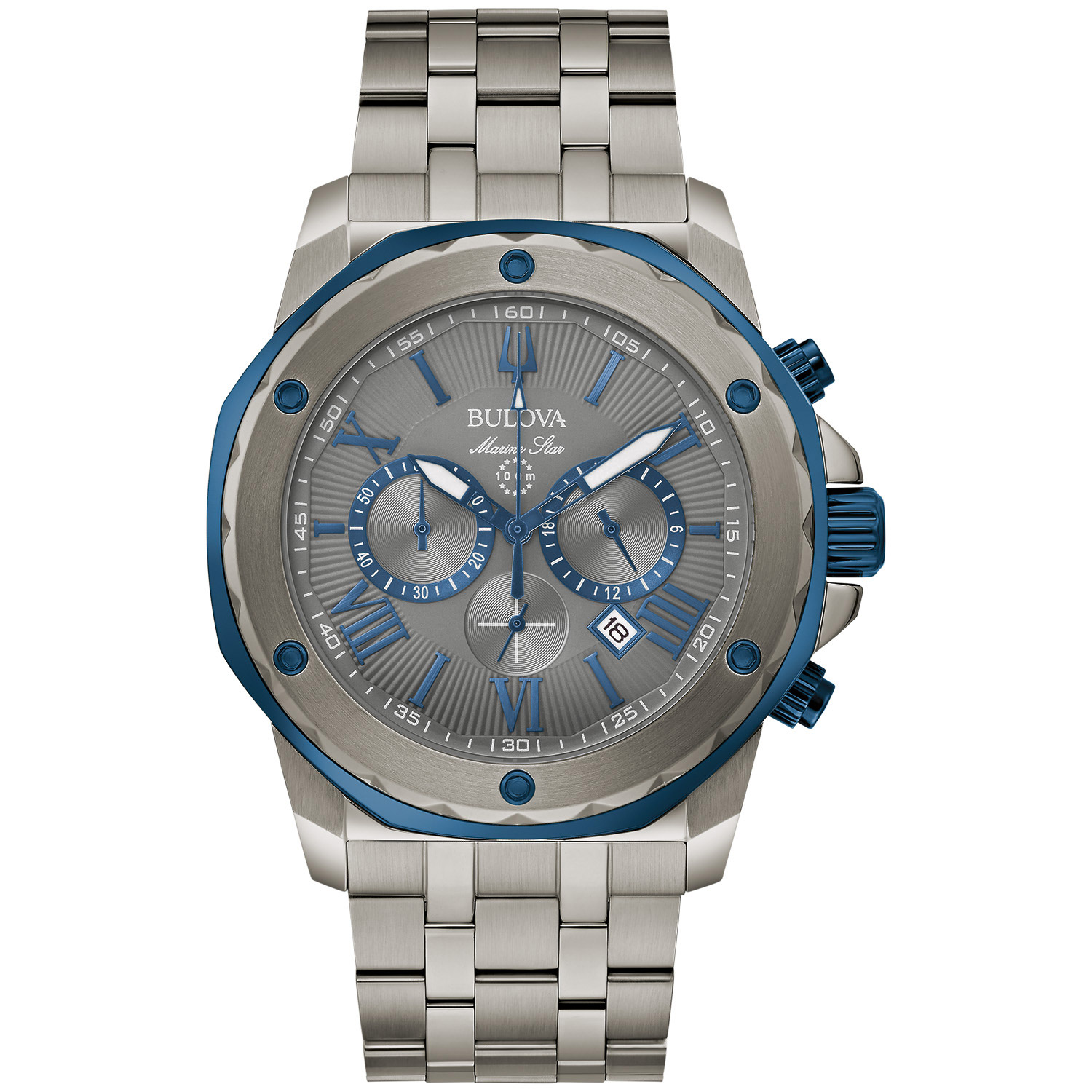 Bulova Marine Star Grey Dial Men's Watch