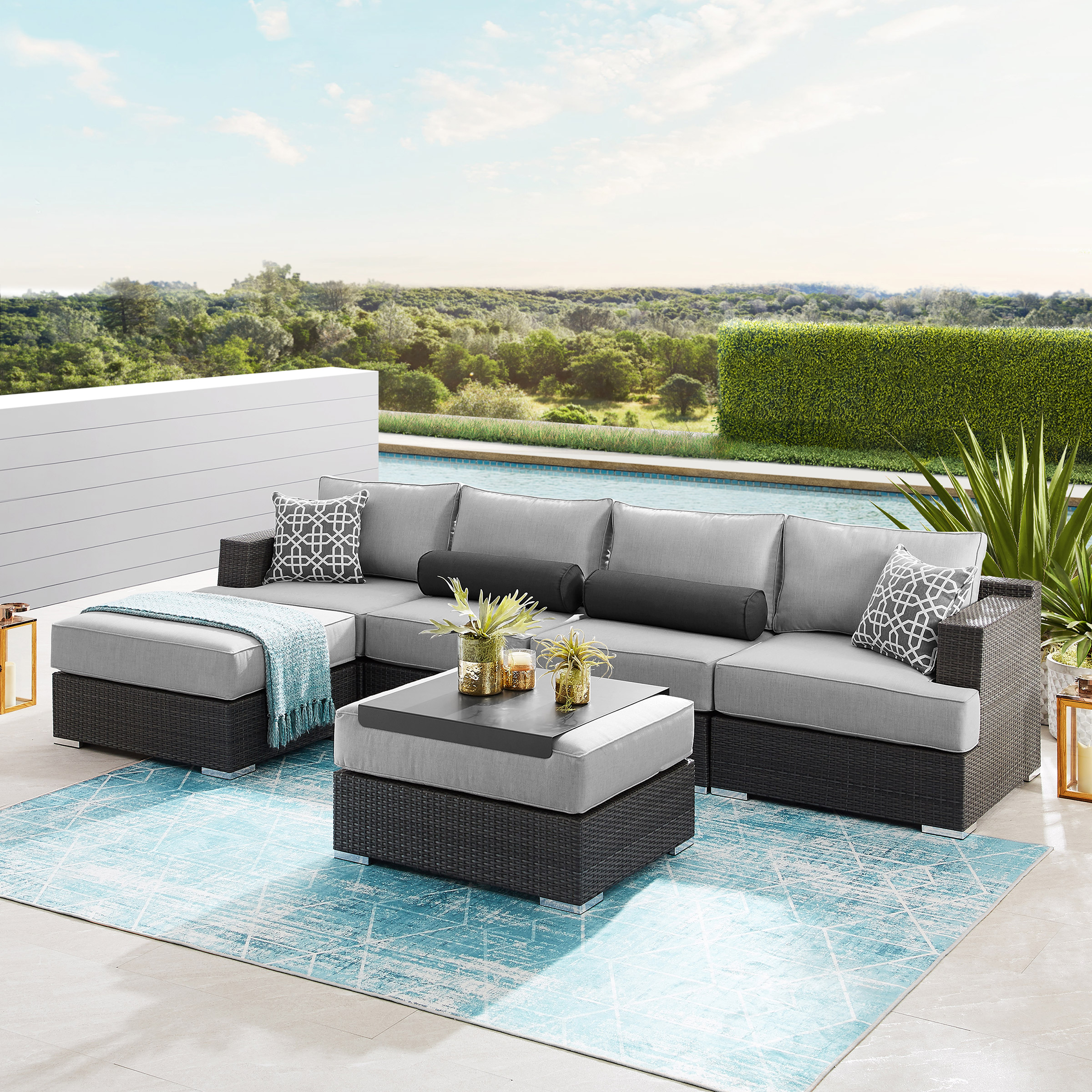 Niko 6-piece Patio Sectional Conversation Set | Costco