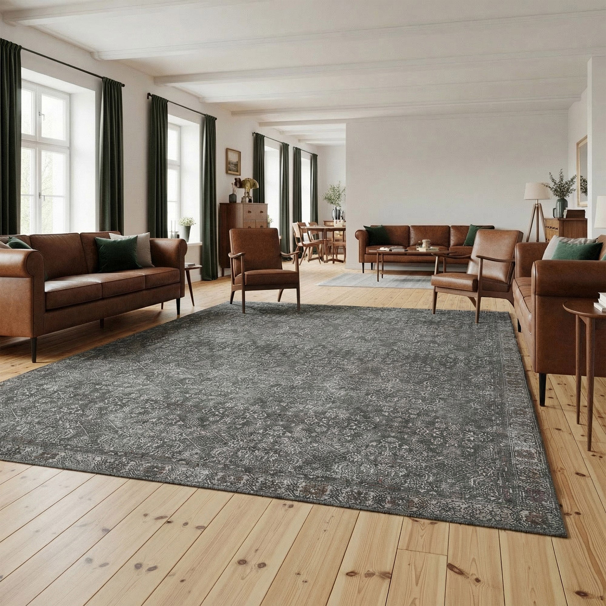 【Vintage rug】133×77cm　ブルガリア産　ピクセルアートラグ Vintage Area Rug, Cella, 8'8” x 13' | Costco