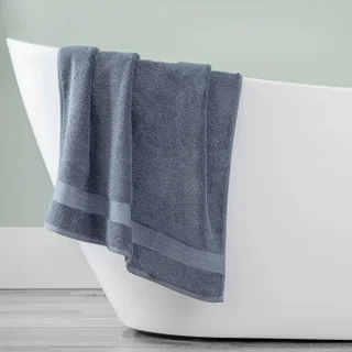 PURELY INDULGENT FLINT STONE BATH TOWEL 30" X 58"