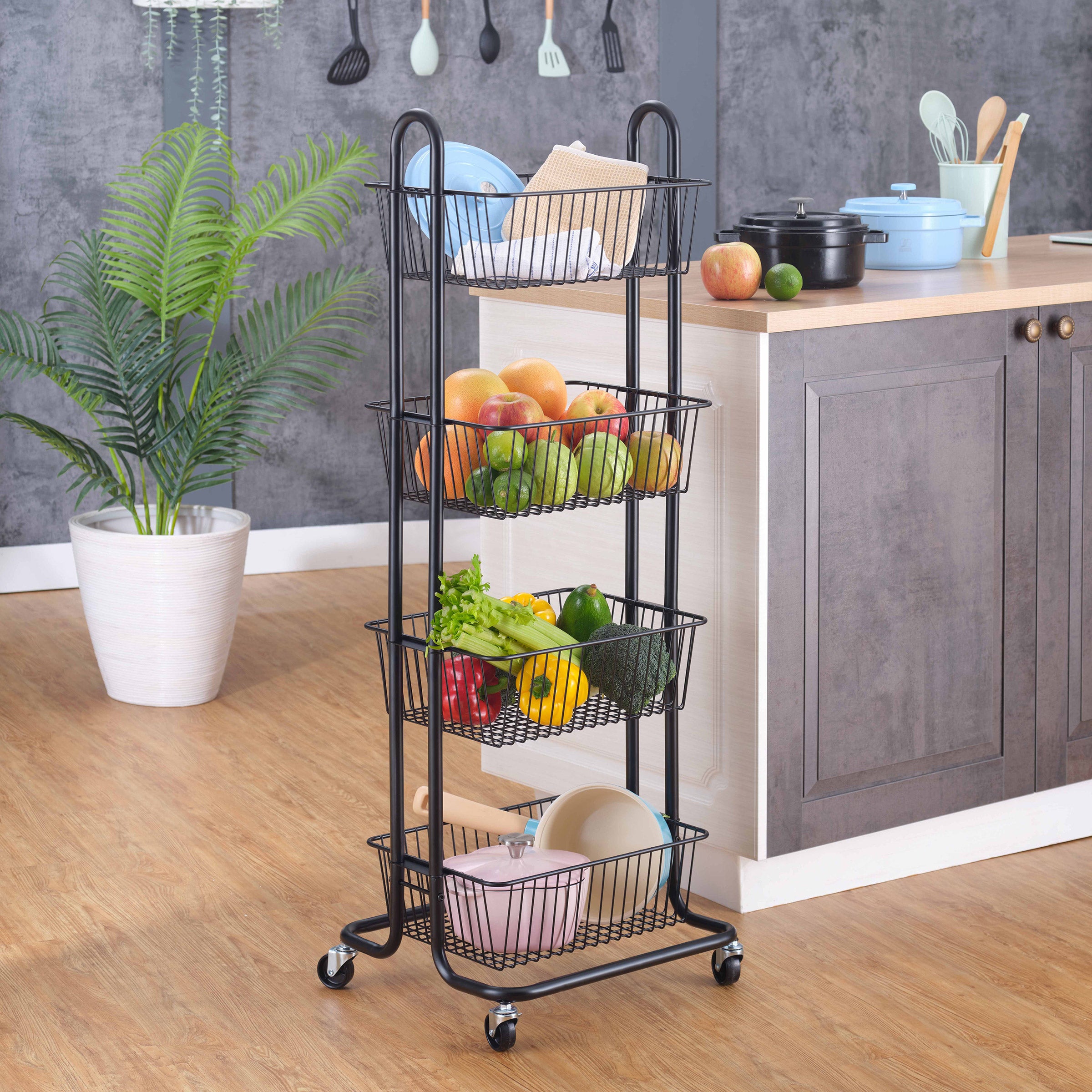 Edifice 4-tier Rolling Basket | Costco