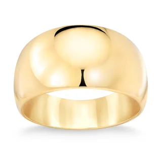 14kt Yellow Gold Cigar Band; Size 7