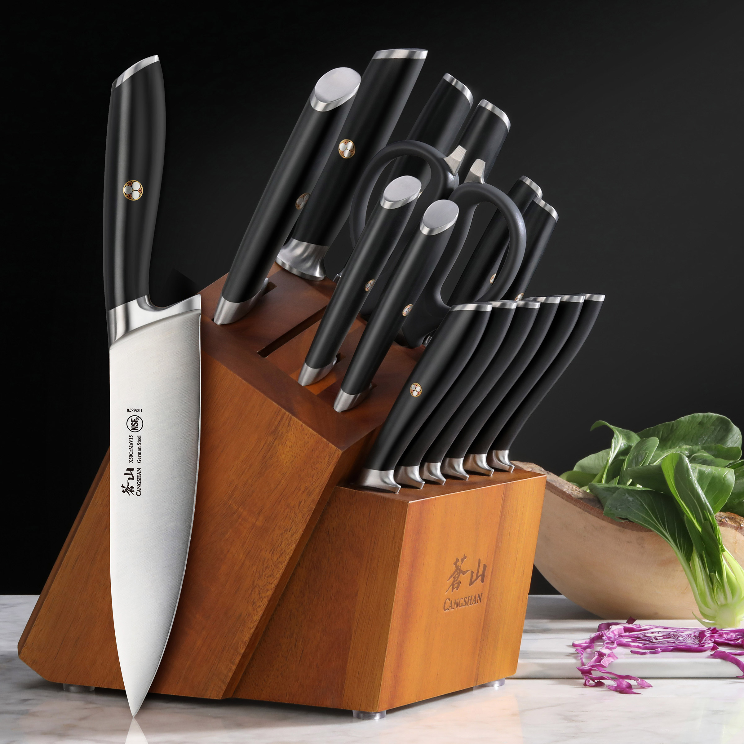 Cangshan L Series 17-piece German Steel Forged Knife Set