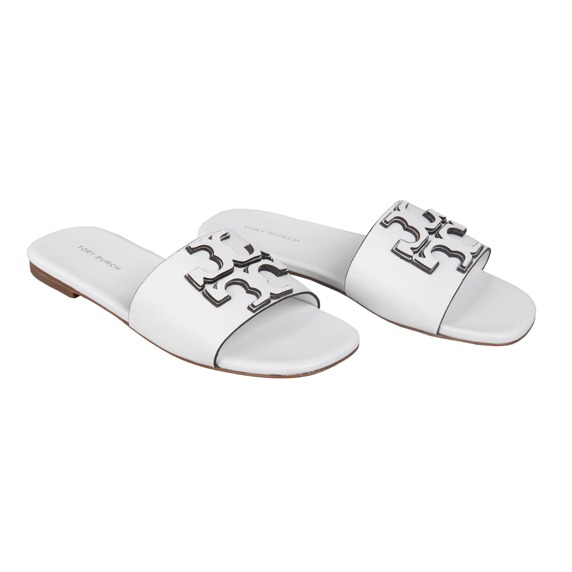 Tory Burch Women's Ines Leather Flat Slide | Costco