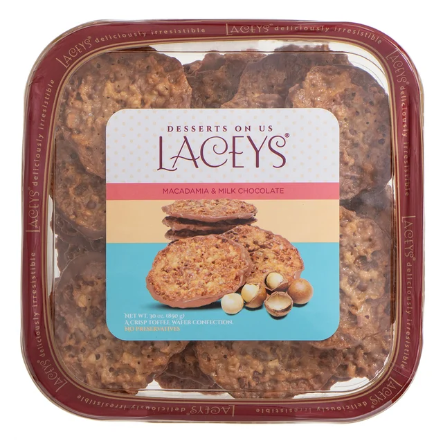 LACEY'S MILK CHOCOLATE MACADAMIA COOKIES 30 OZ