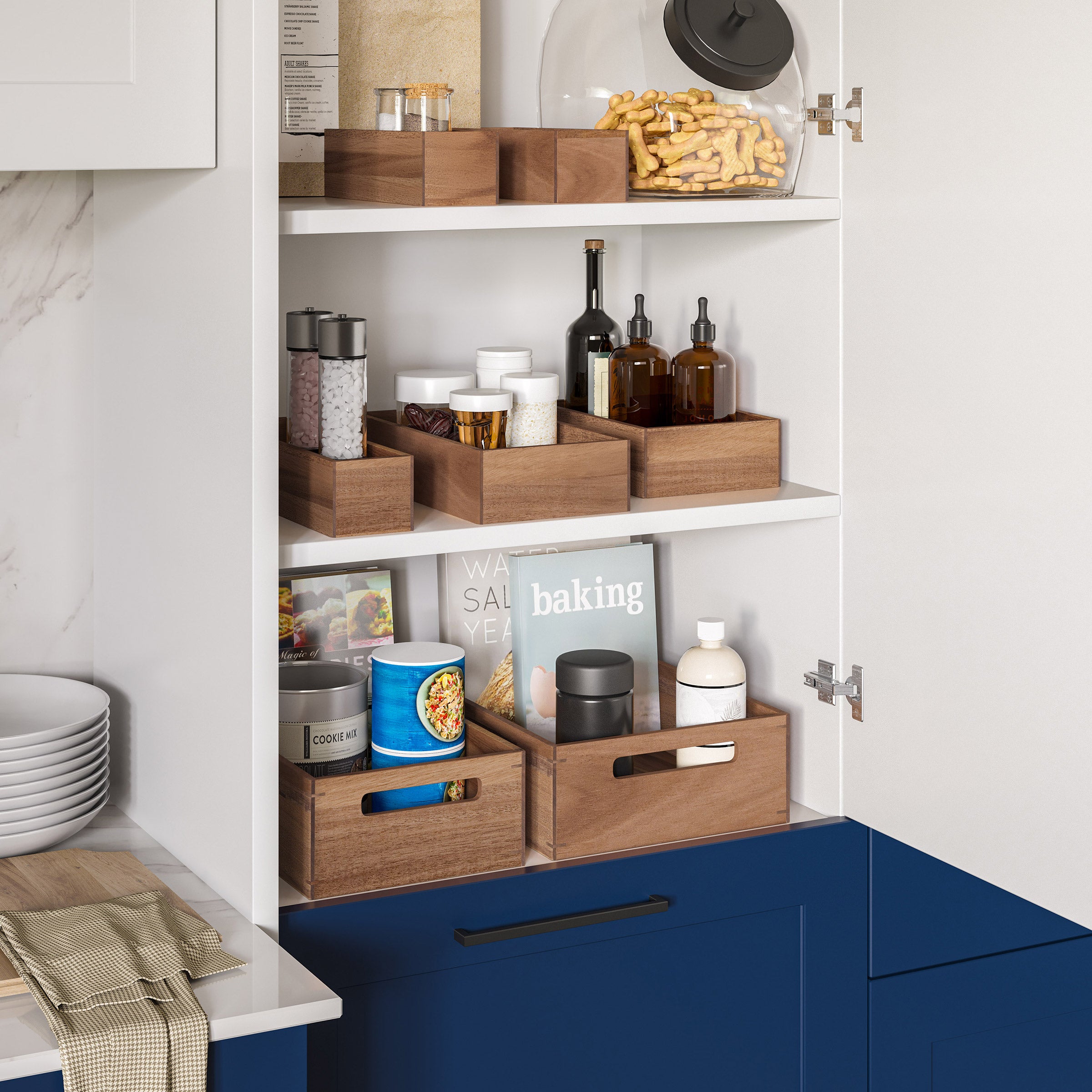 Seville Classics 9-piece Acacia Organizer Starter Set | Costco