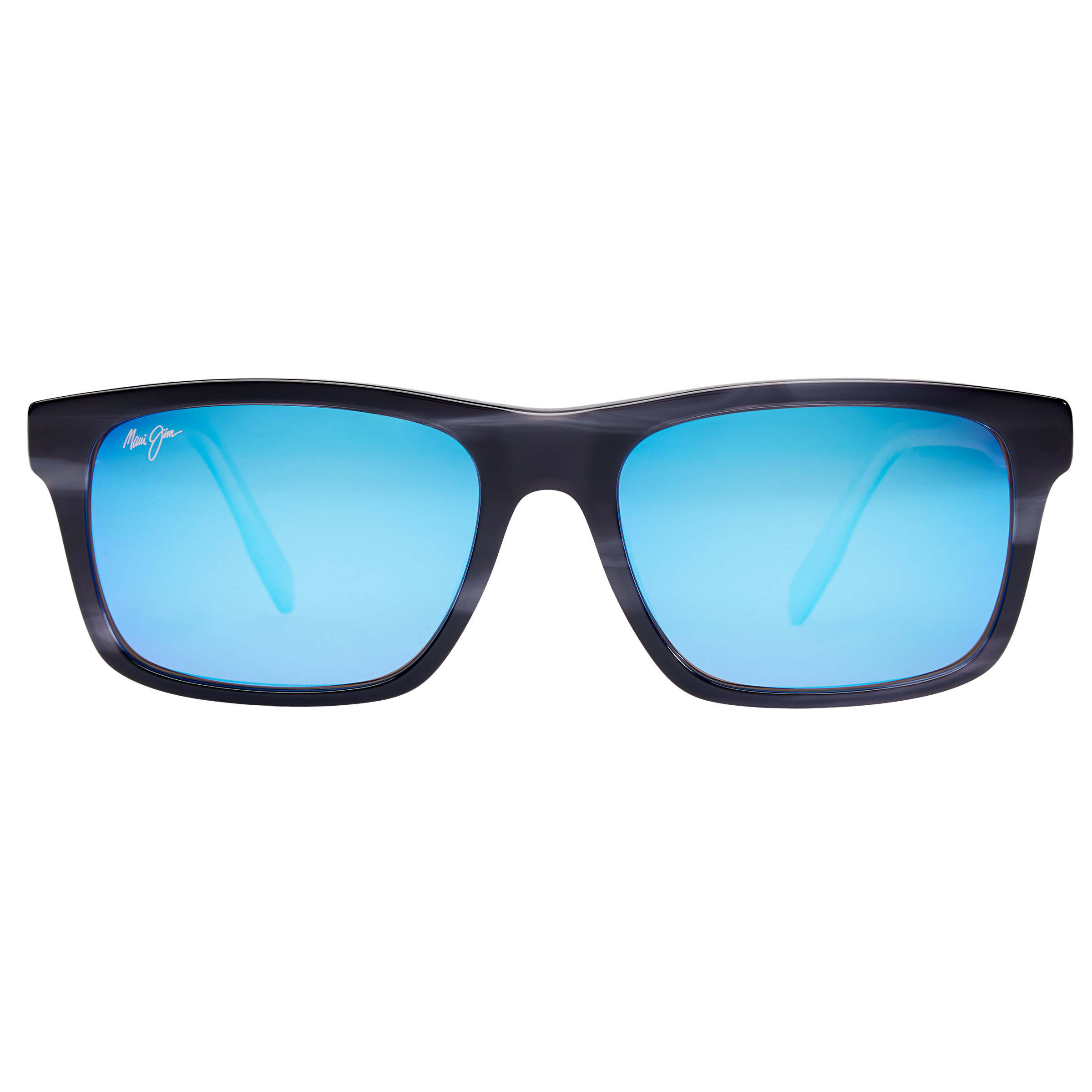 Maui Jim Waipio Valley B812-06E Blue Grey Horn with Dove Interior