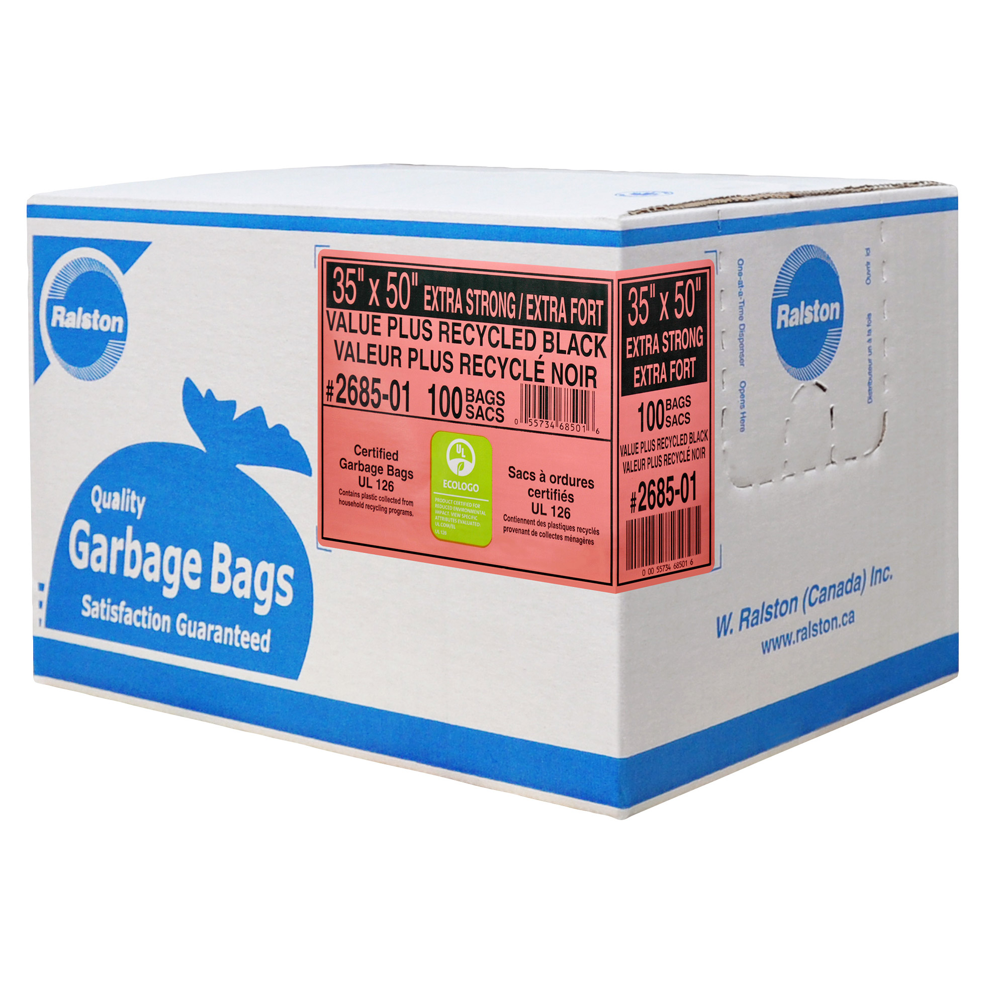 Ralston Extra-strong Garbage Bags 35 in. × 50 in., 100-pack