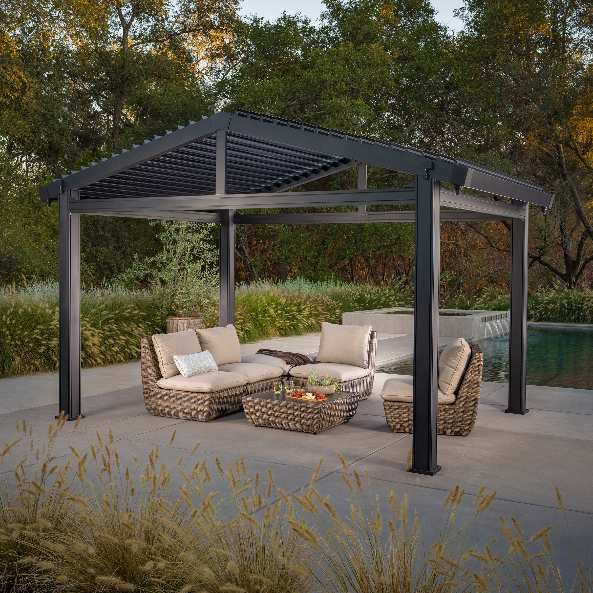 SunVilla 14.9' x 9.7' Fairmont Louvered Pergola | Costco
