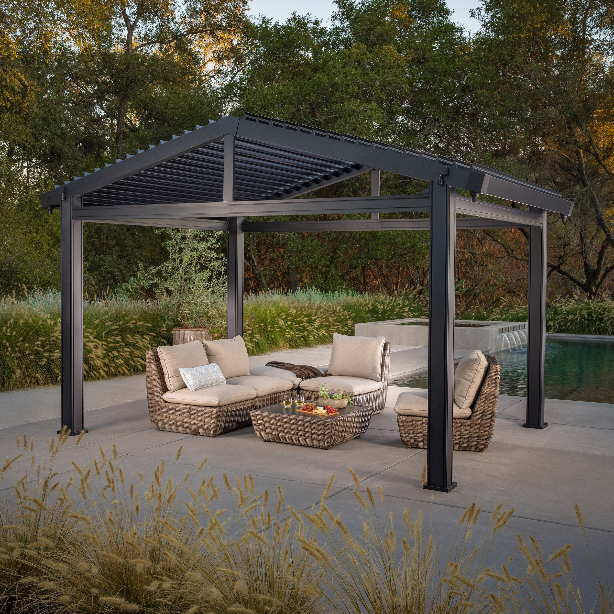 SunVilla 14.9' x 9.7' Fairmont Louvered Pergola | Costco
