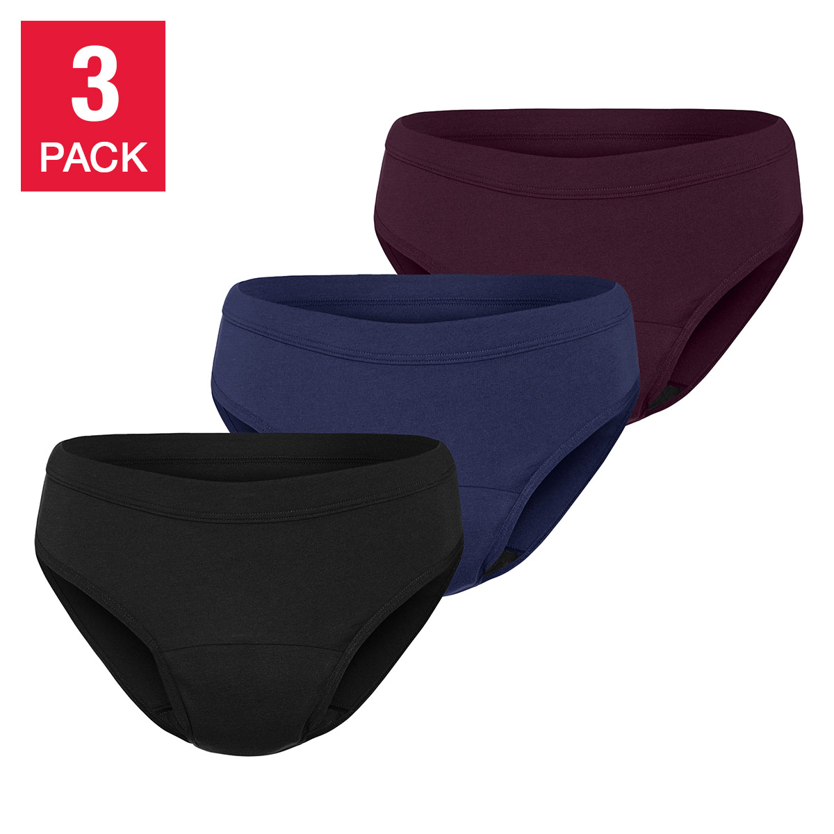 Knix Women's Reusable Period Underwear, 3-pack