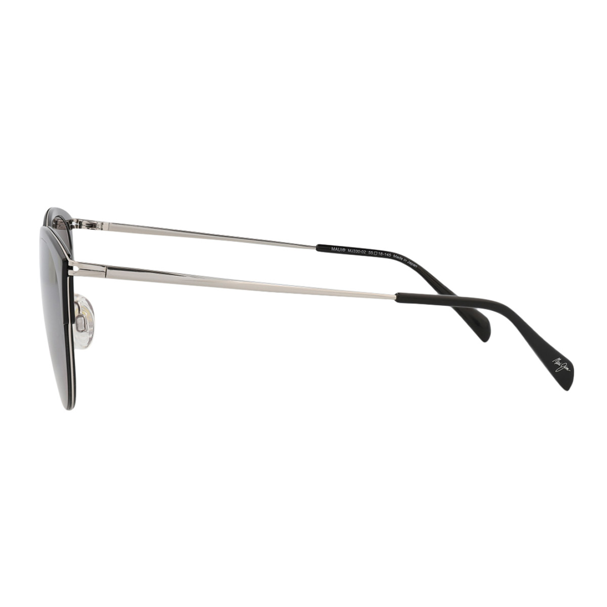 Maui Jim Olili Black Polarized Sunglasses MAUI JIM OLILI MJ 330-02 GLOSS BLACK WITH NEUTRAL GREY  main image 2