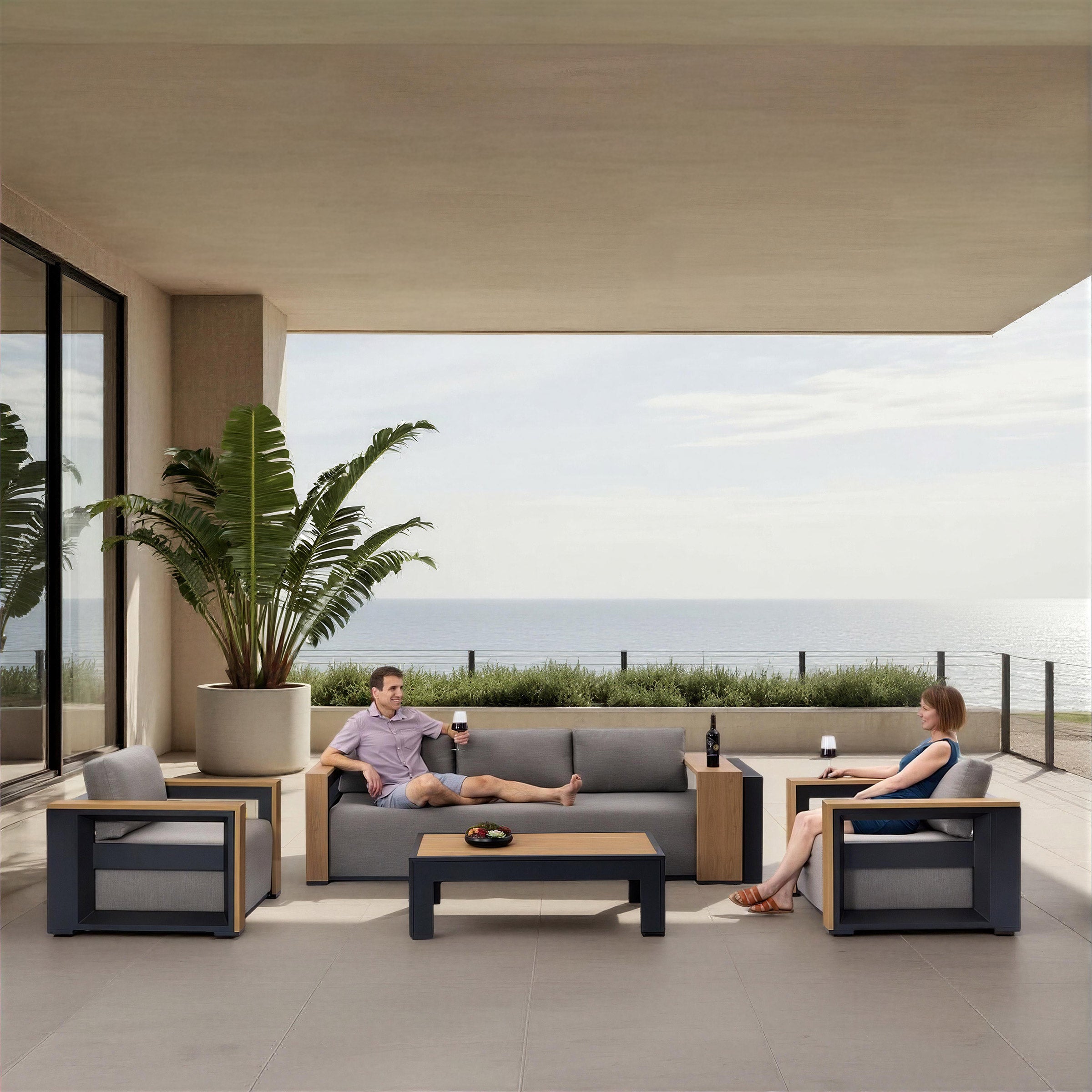 MoDe Ottawa 4-piece Outdoor Patio Deep Seating Set | Costco