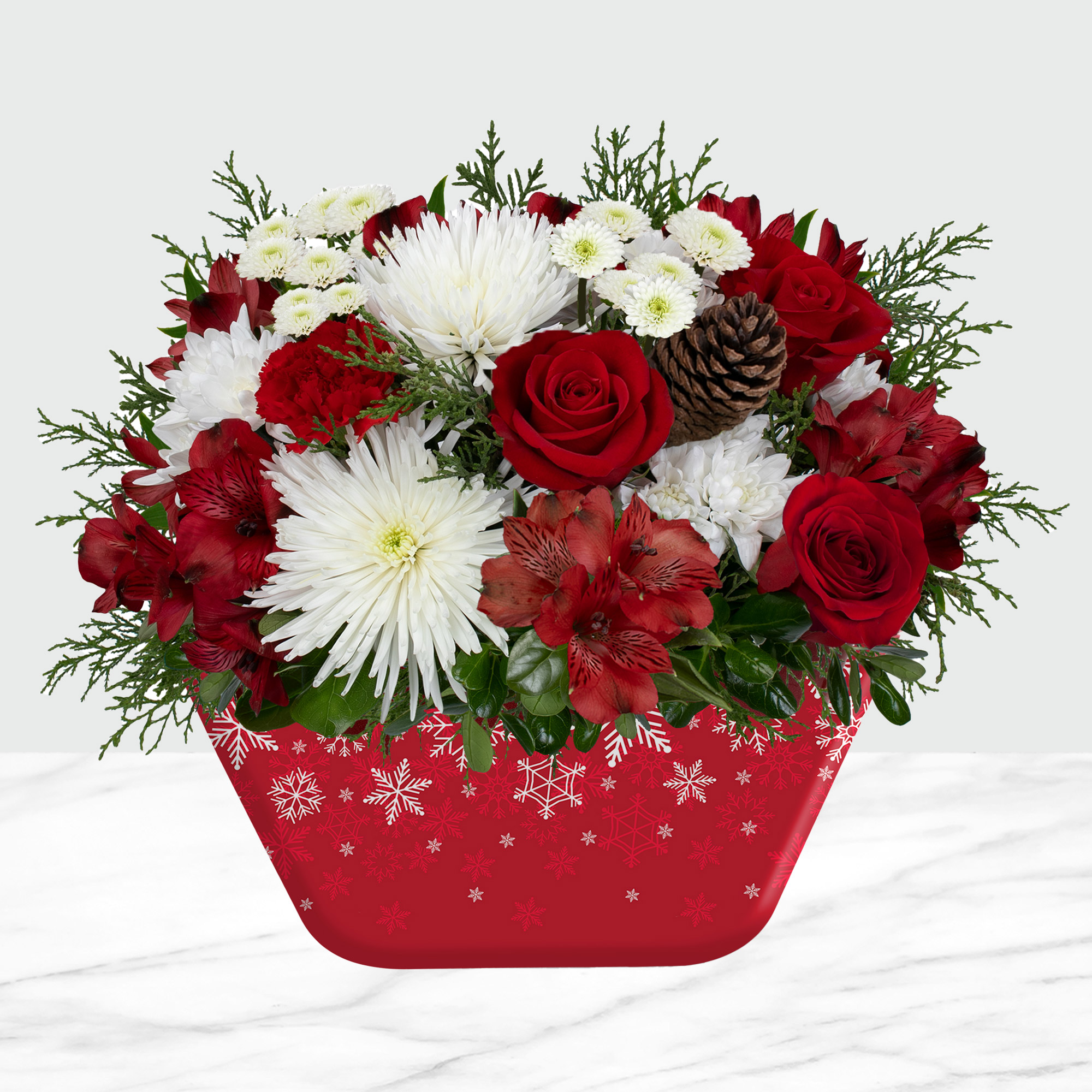 Snowflakes Fresh Cut Floral Arrangement  24-stems