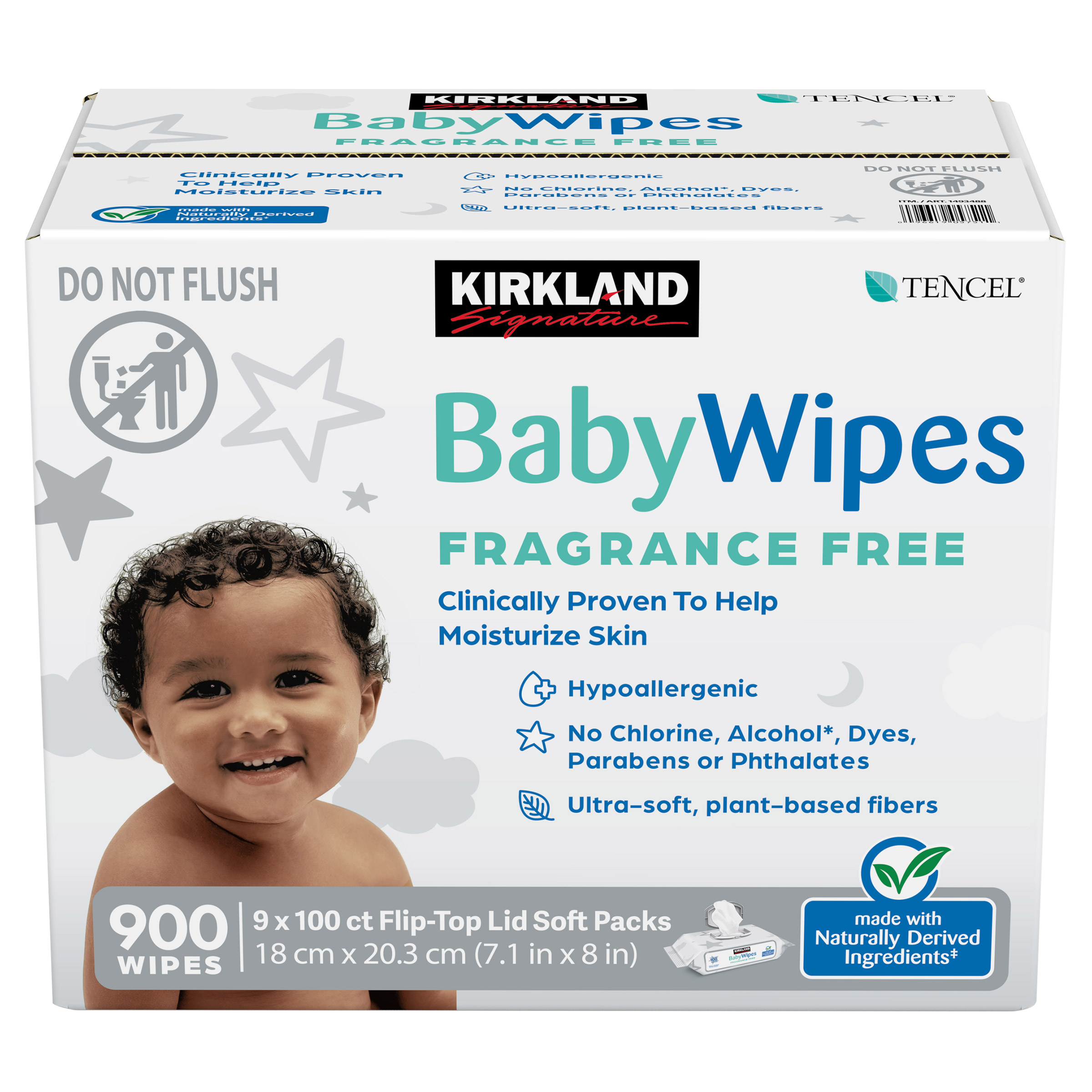 Kirkland Signature Baby Wipes Fragrance Free, 900-count Costco