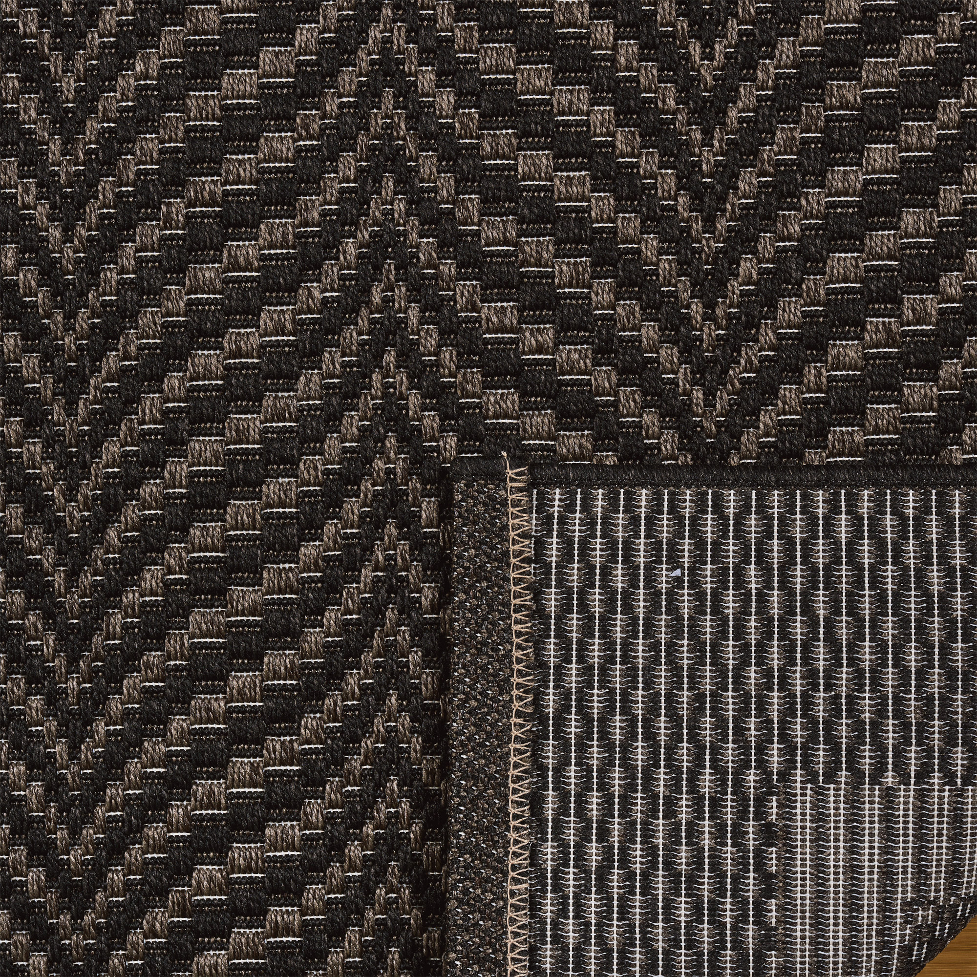 Laguna Indoor/Outdoor Area Rug, Aditi Black, 8'8” x 13' | Costco