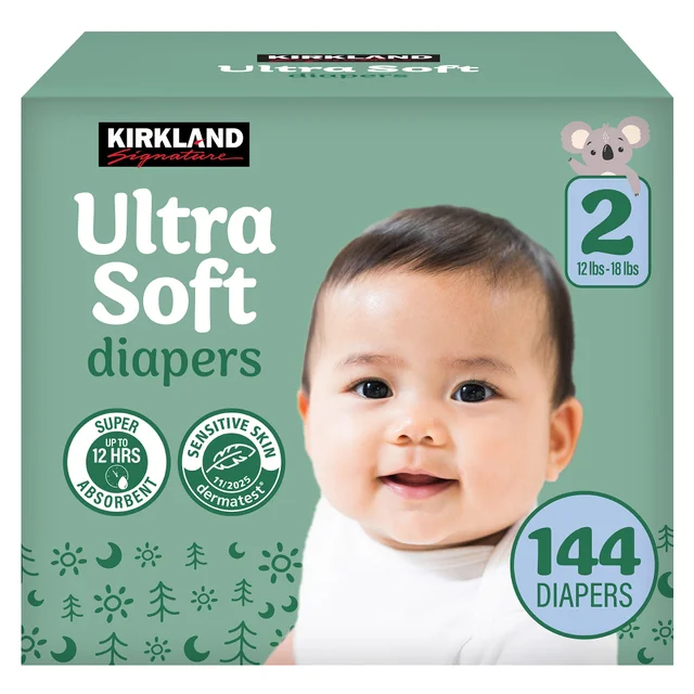 Kirkland Signature Diaper Sizes 1-2, Size Two