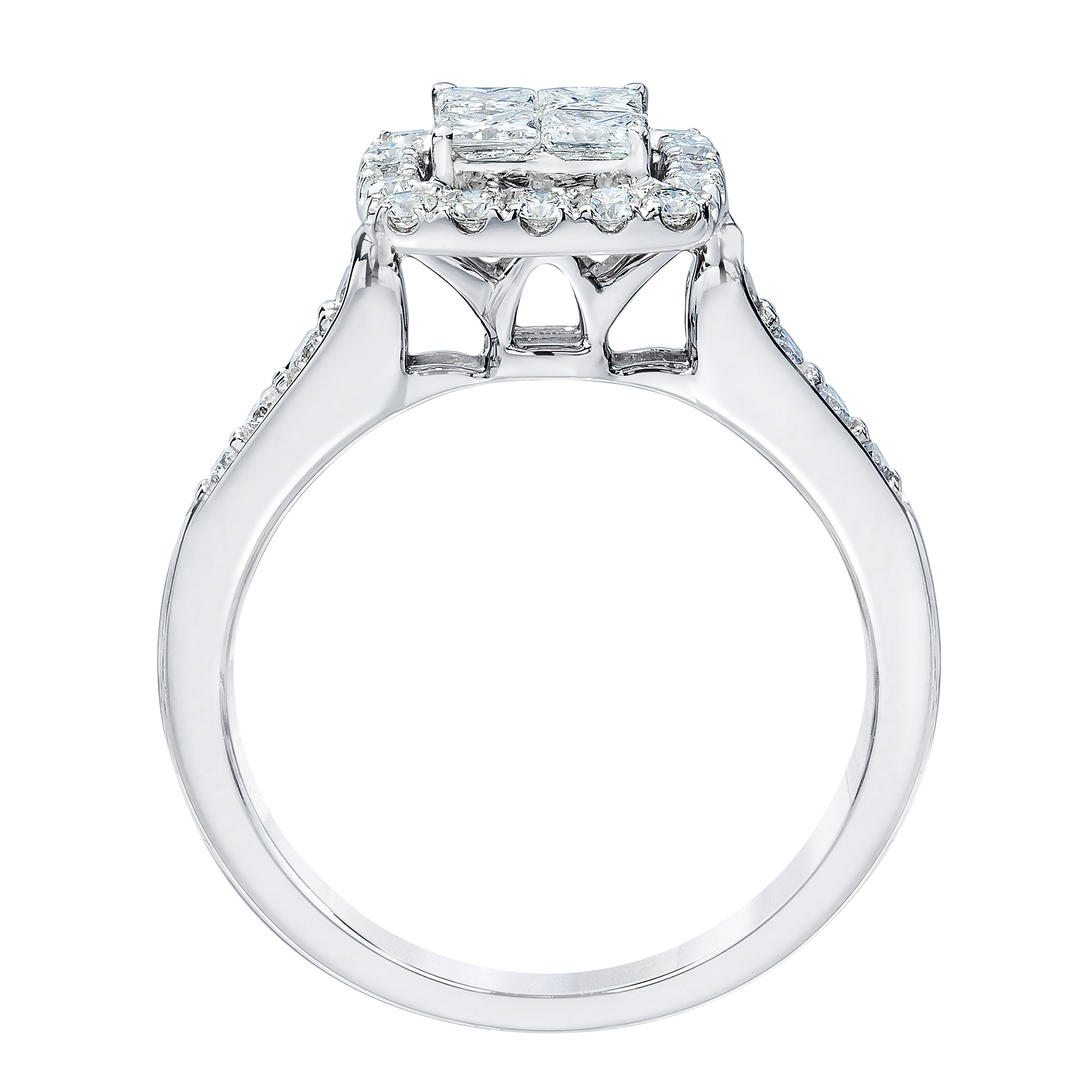 Princess Cut Quad Diamond Ring (1.00 ctw) | Costco
