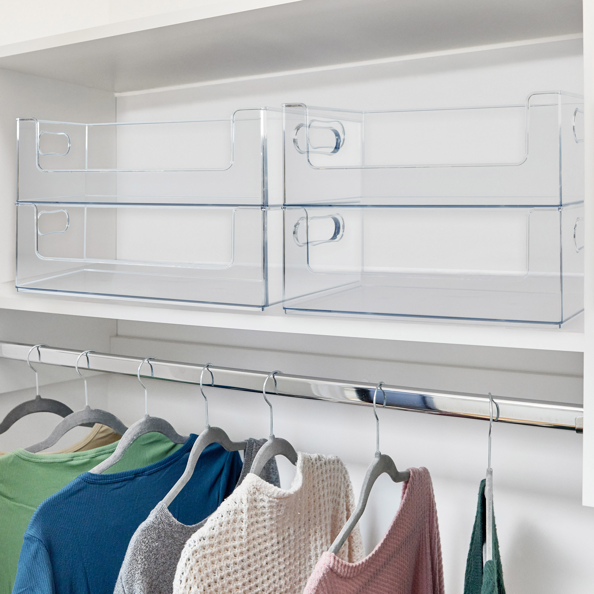 Clearly Open Front Closet Storage Bin 16" x 10" x 6"