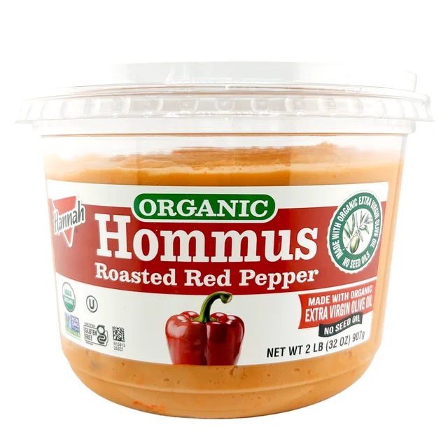HANNAH ORGANIC RED PEPPER HUMMUS WITH OLIVE OIL 32 OZ