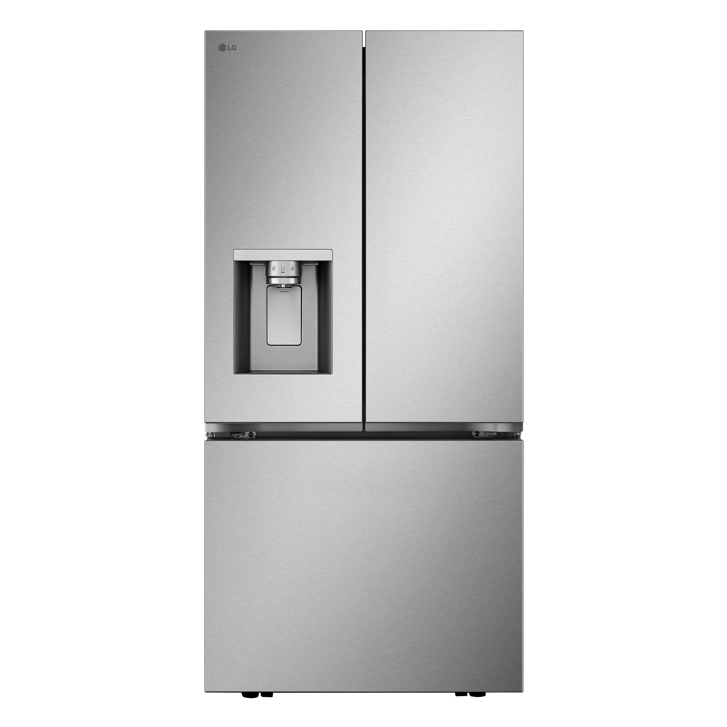 LG 33 in. 20 cu. ft. Counter-Depth MAX French-Door Refrigerator with External Ice/Water Dispenser - Stainless Steel
