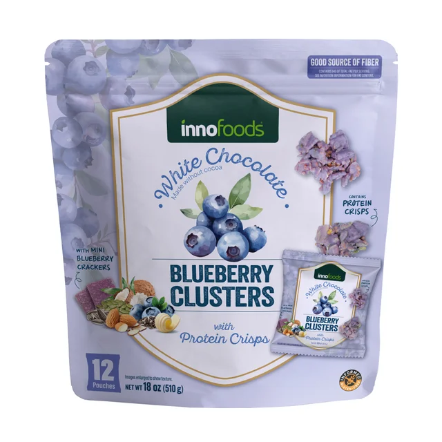 INNO FOODS WHITE CHOC BLUEBERRY CLUSTER 12CT 1.125LBS