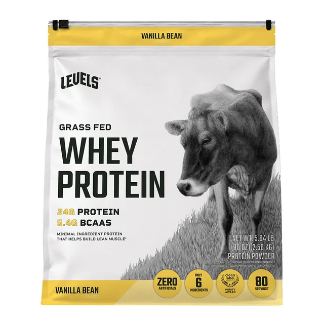 Levels Grass Fed Whey Protein, Vanilla Bean, 5.64 lbs