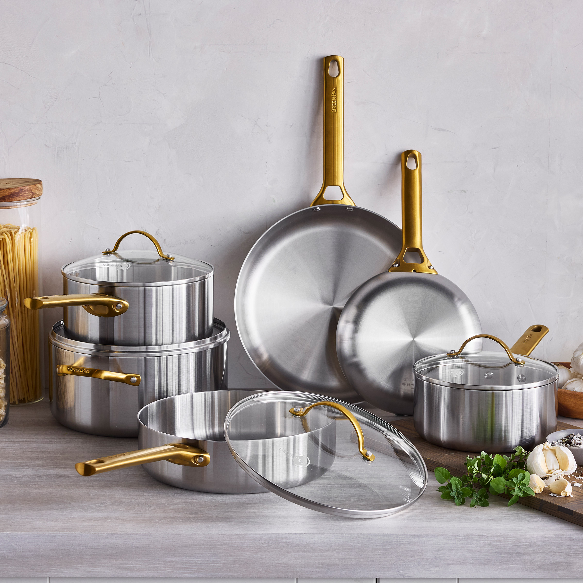 GreenPan Reserve Stainless Steel 10-piece Cookware Set