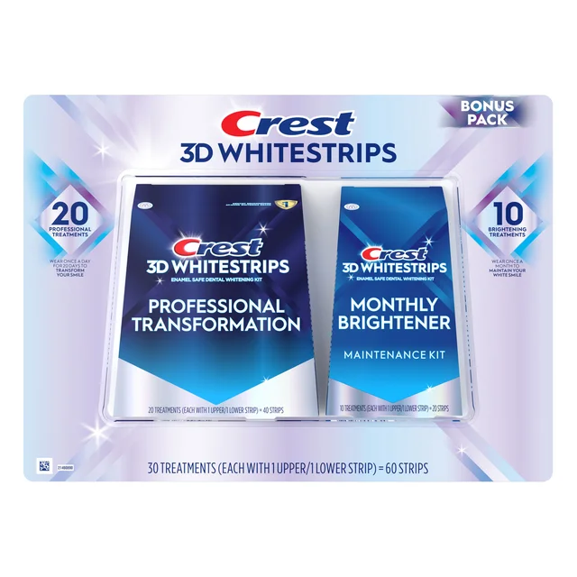 Crest 3D Whitestrips 20 Professional Treatments with 10 Bonus Brightening Treatments
