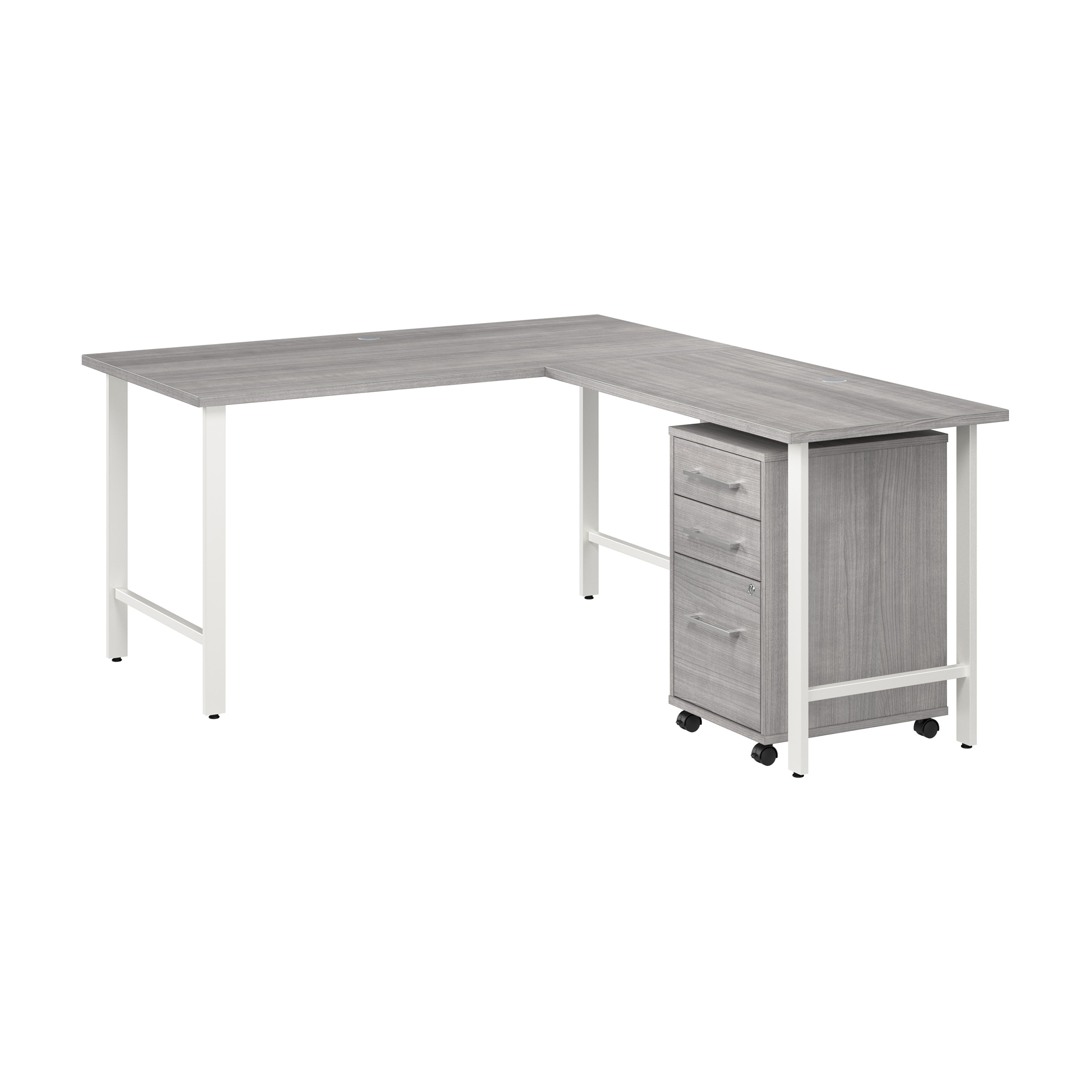 Bush Furniture Office Pro Havin L-shaped Computer Desk with Mobile File ...