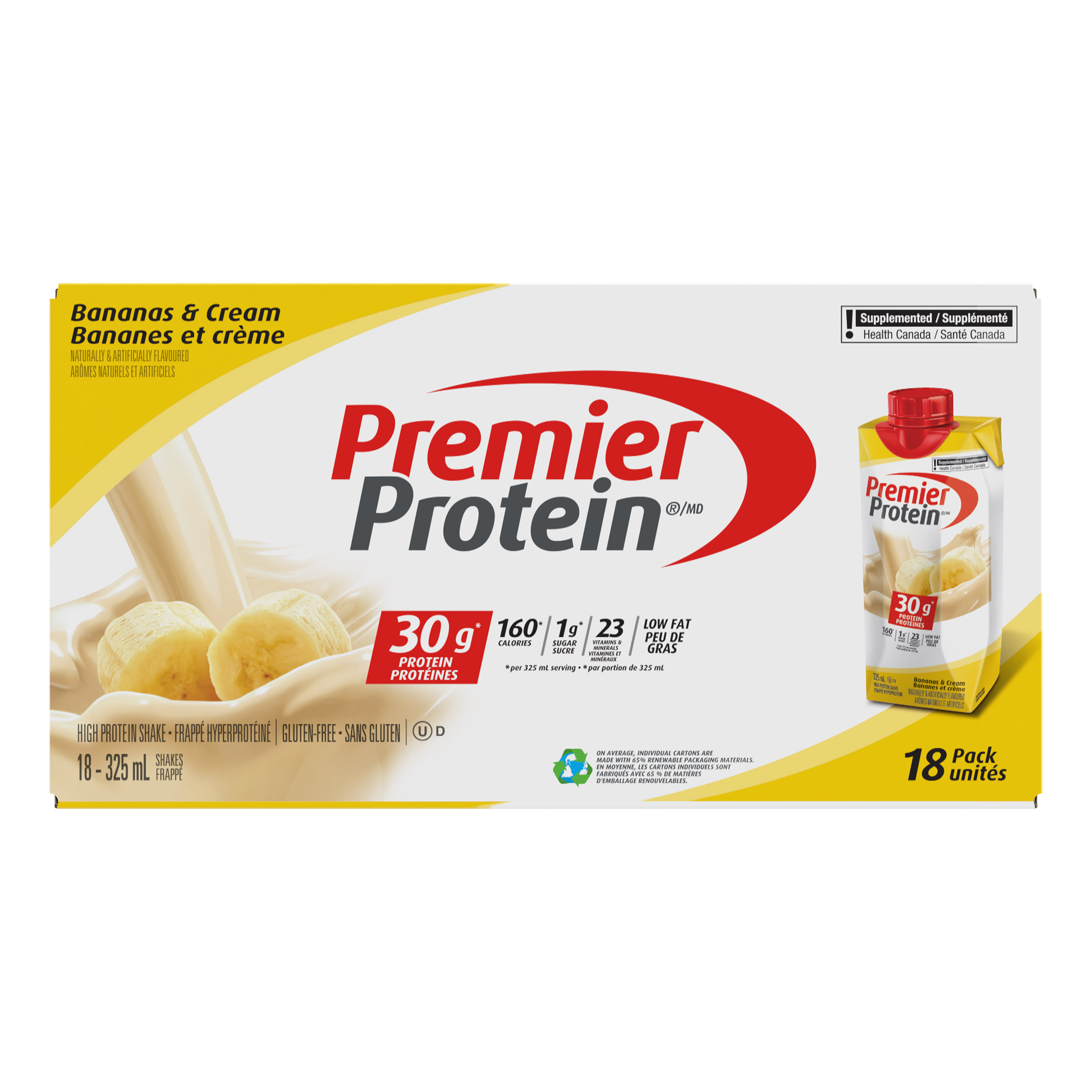 Premier Protein High-protein Banana Shake, 18 x 325 mL