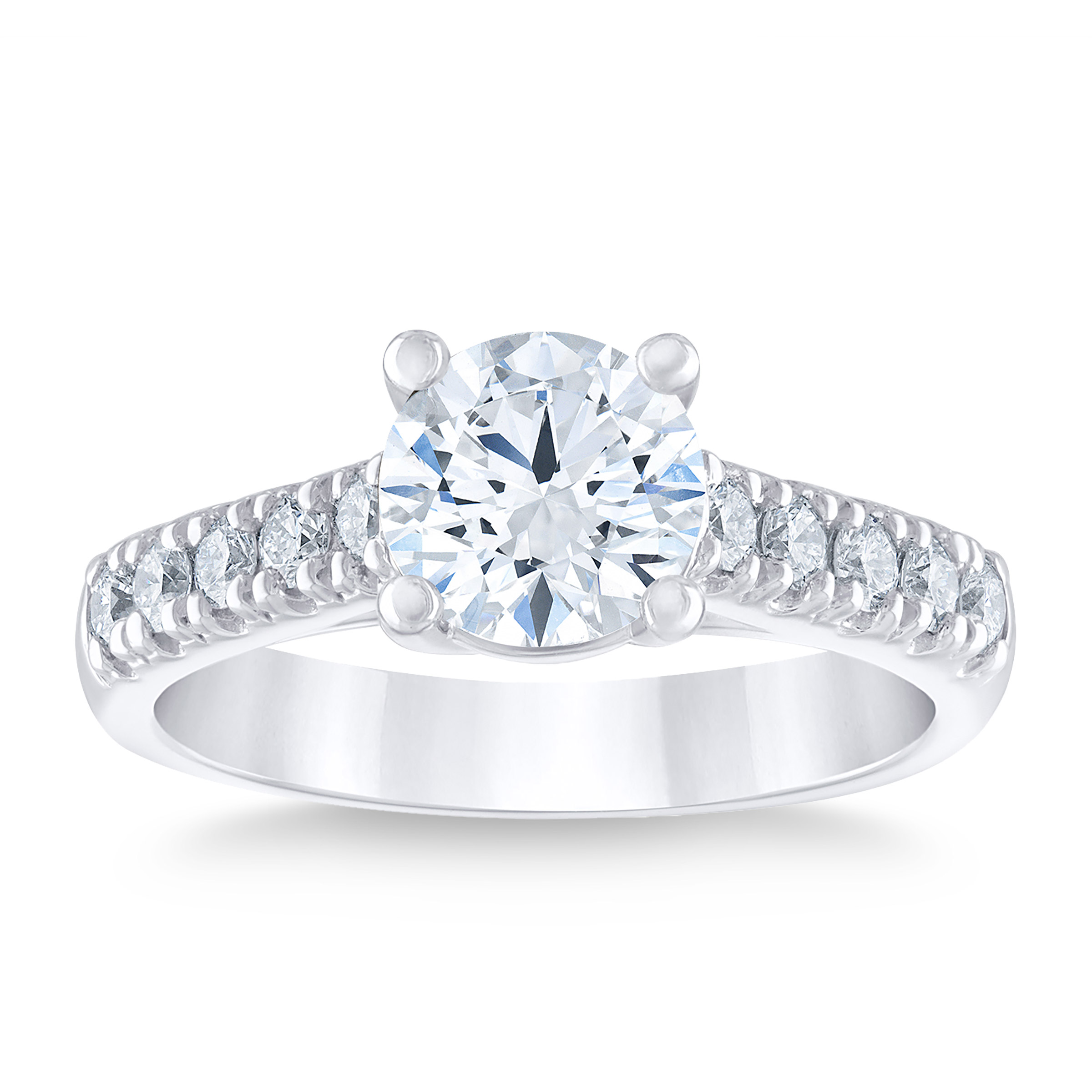 Round Brilliant Diamond Engagement Ring (1.28 ctw)