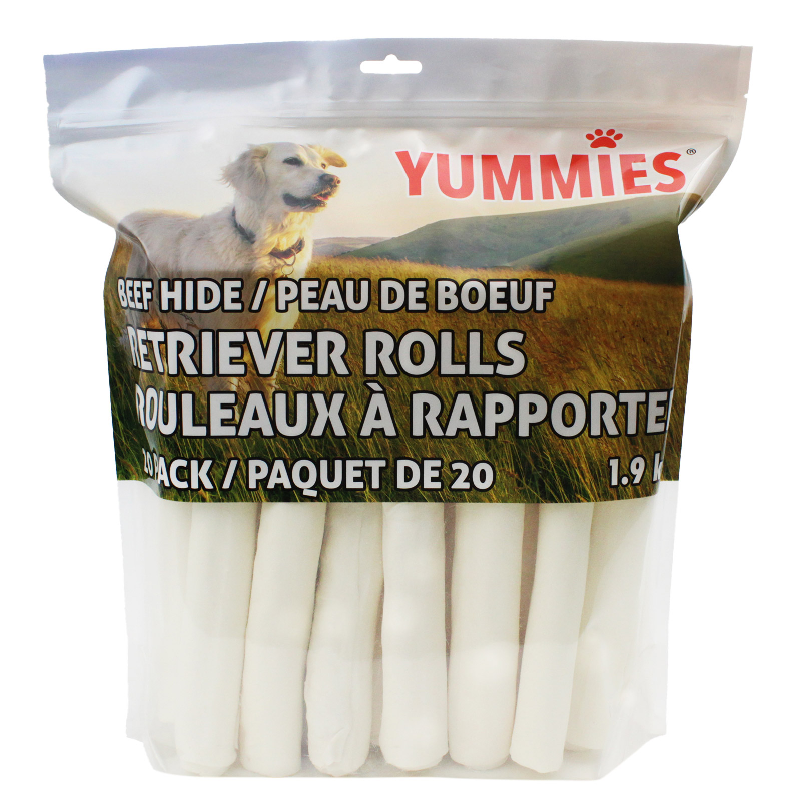 Yummies 9-10" Retriever Rolls, 20-pack