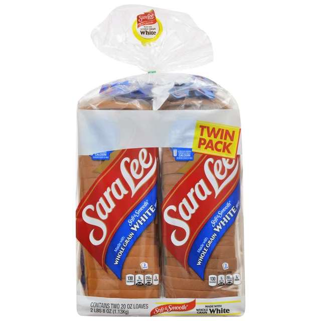 Sarah Lee Whole Grain White Bread, 20 oz, 2-count